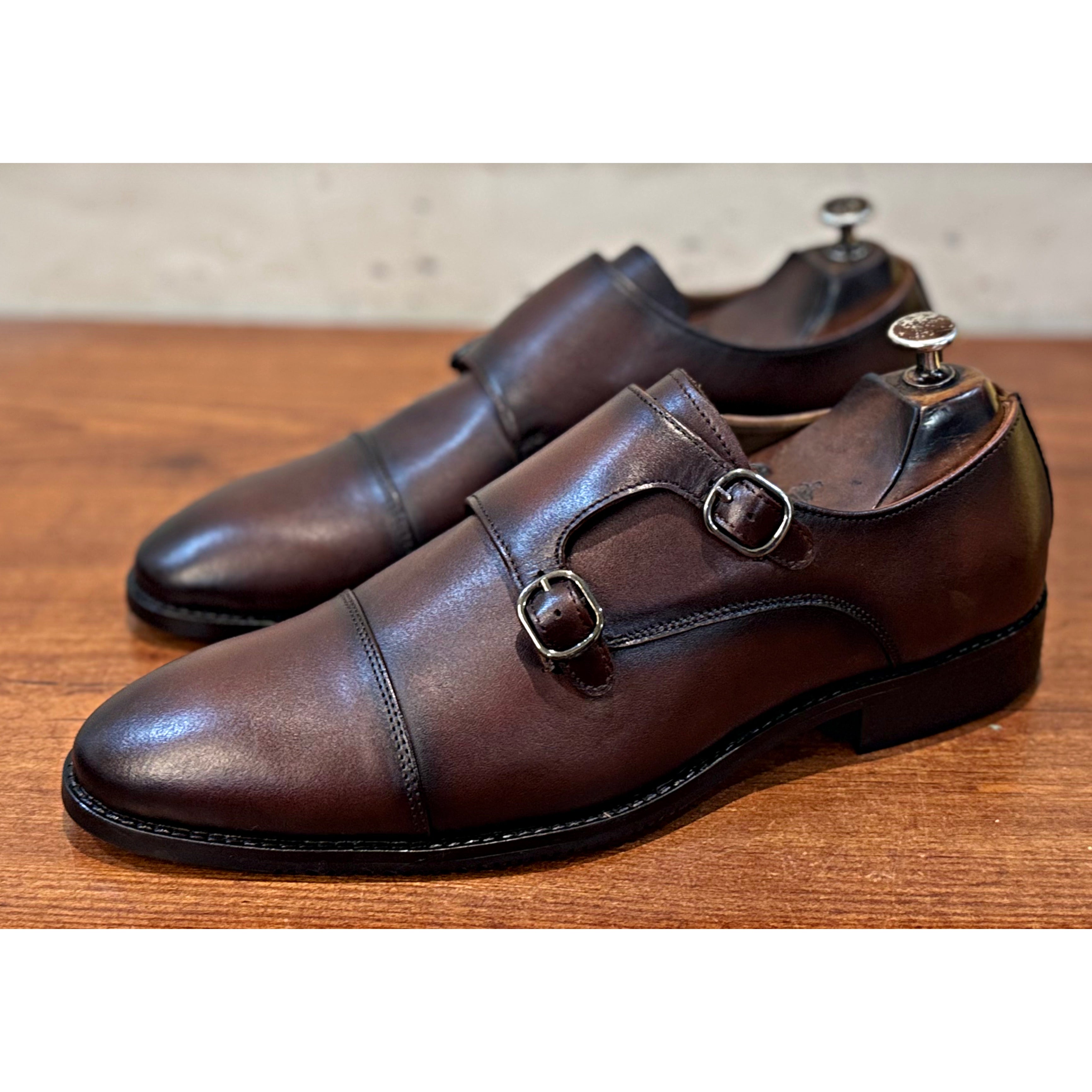 Double Monk Strap Brown