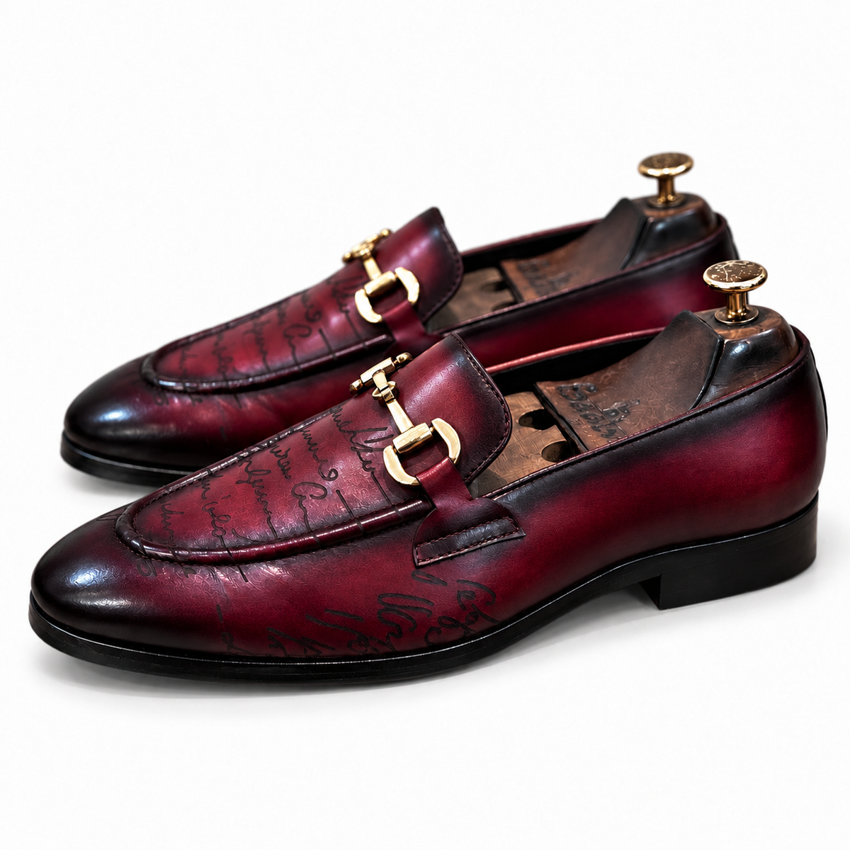 Bordeaux Élégance Horsebit Loafers