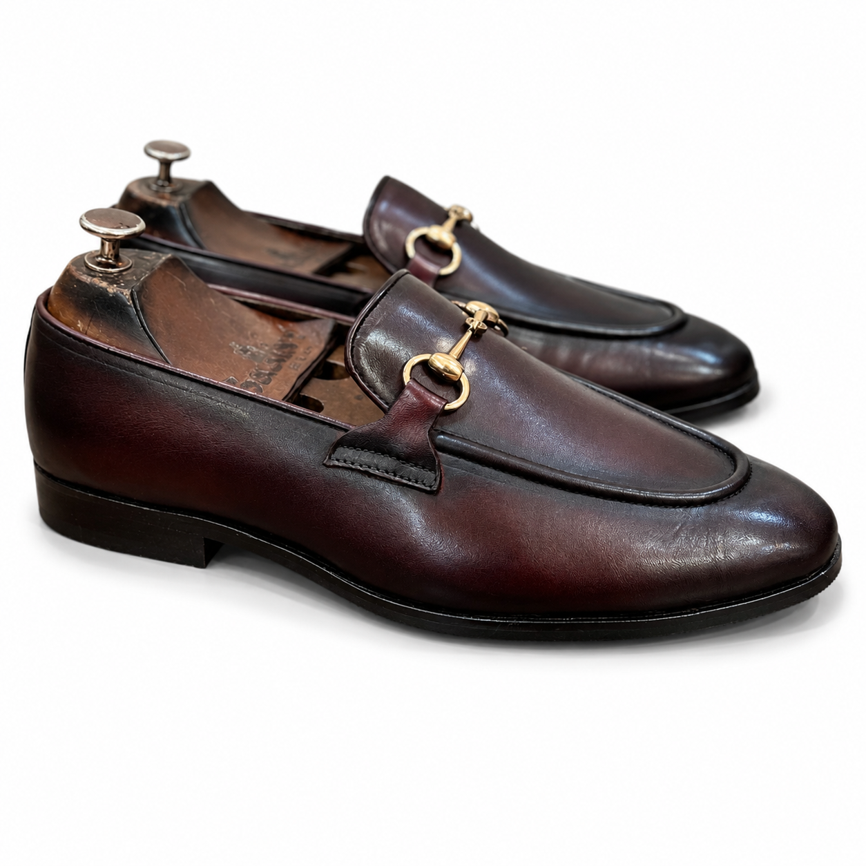Horsebit Loafers Burgundy Brown