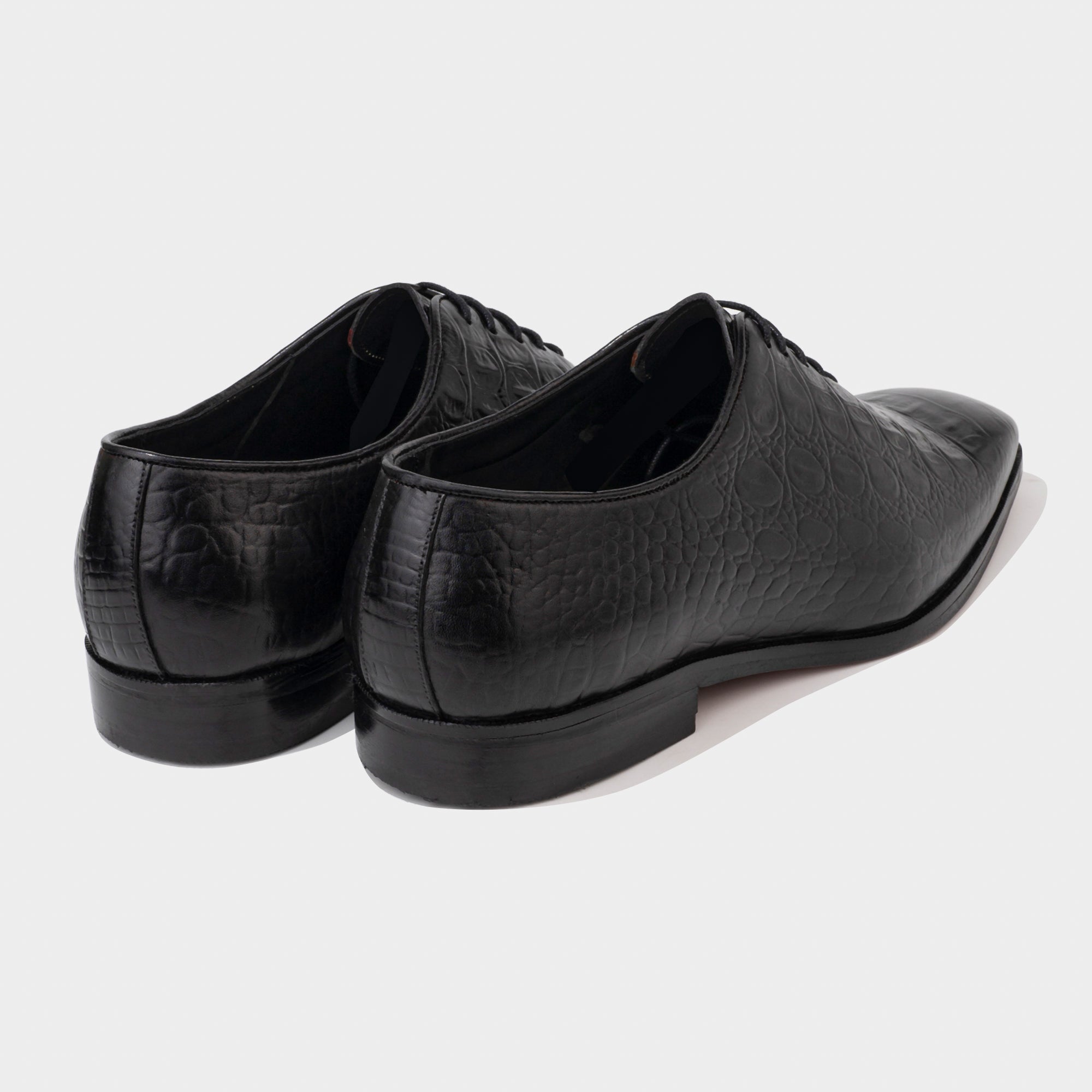 Black Croco Oxfords