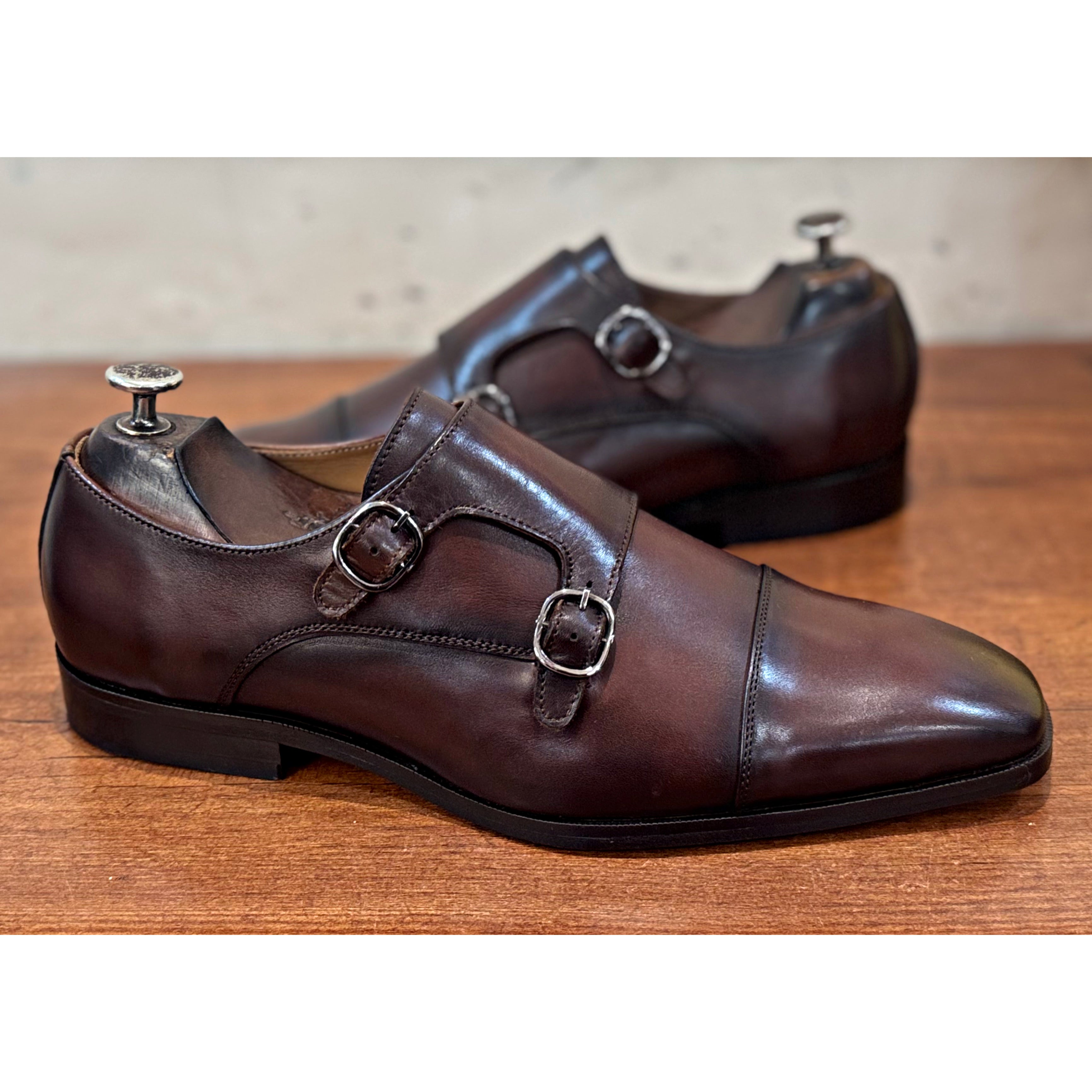Brown Leather Monk Straps