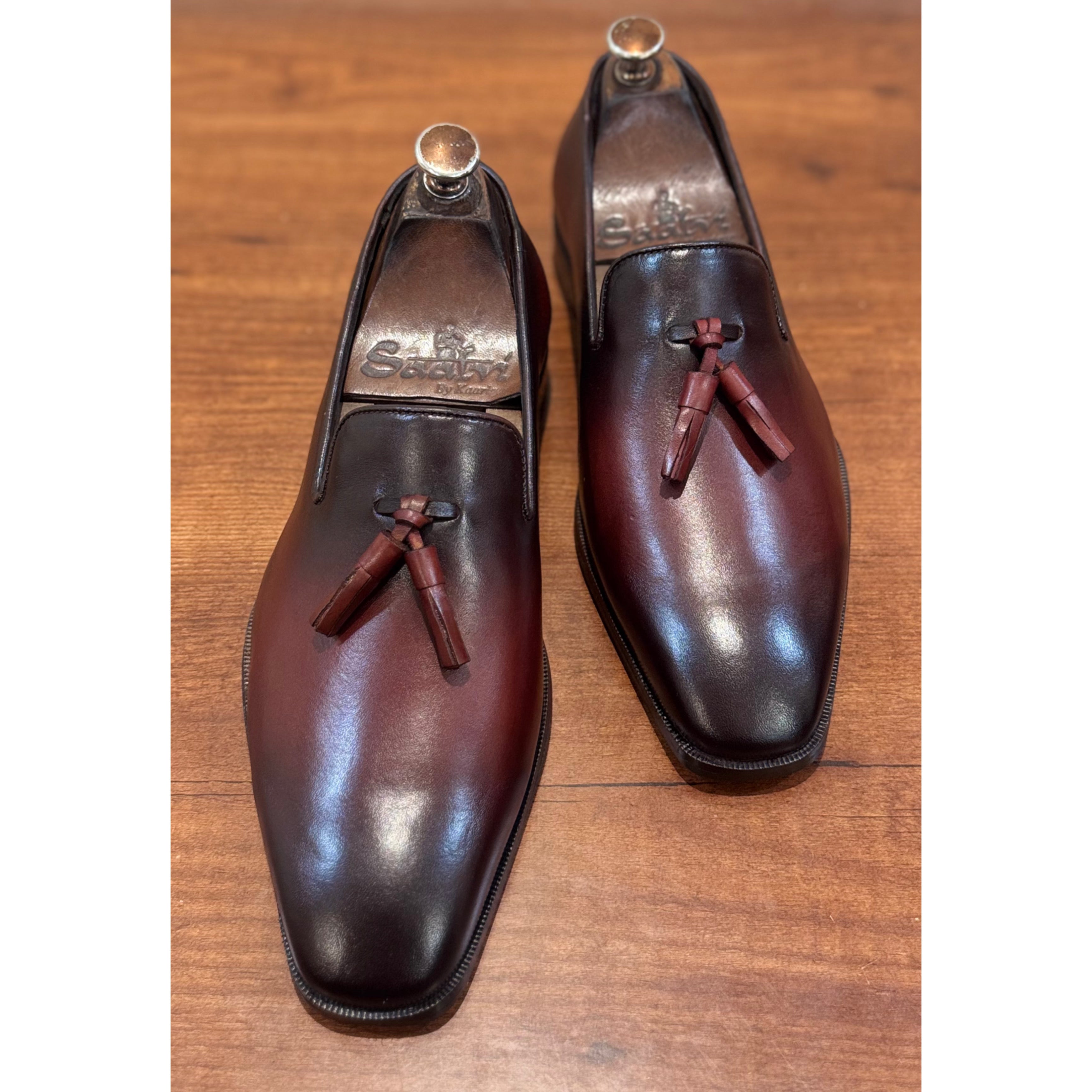 Wine Tassel Loafers