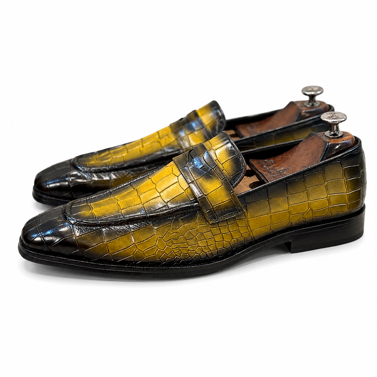 Penny Loafers Yellow Hand Patina