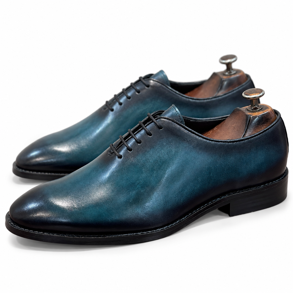 Midnight Teal Plain-Toe Oxford