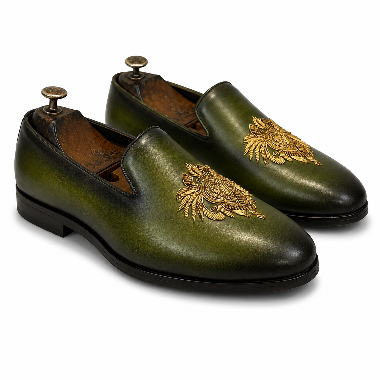 Emerald Regal Crest Slip-Ons