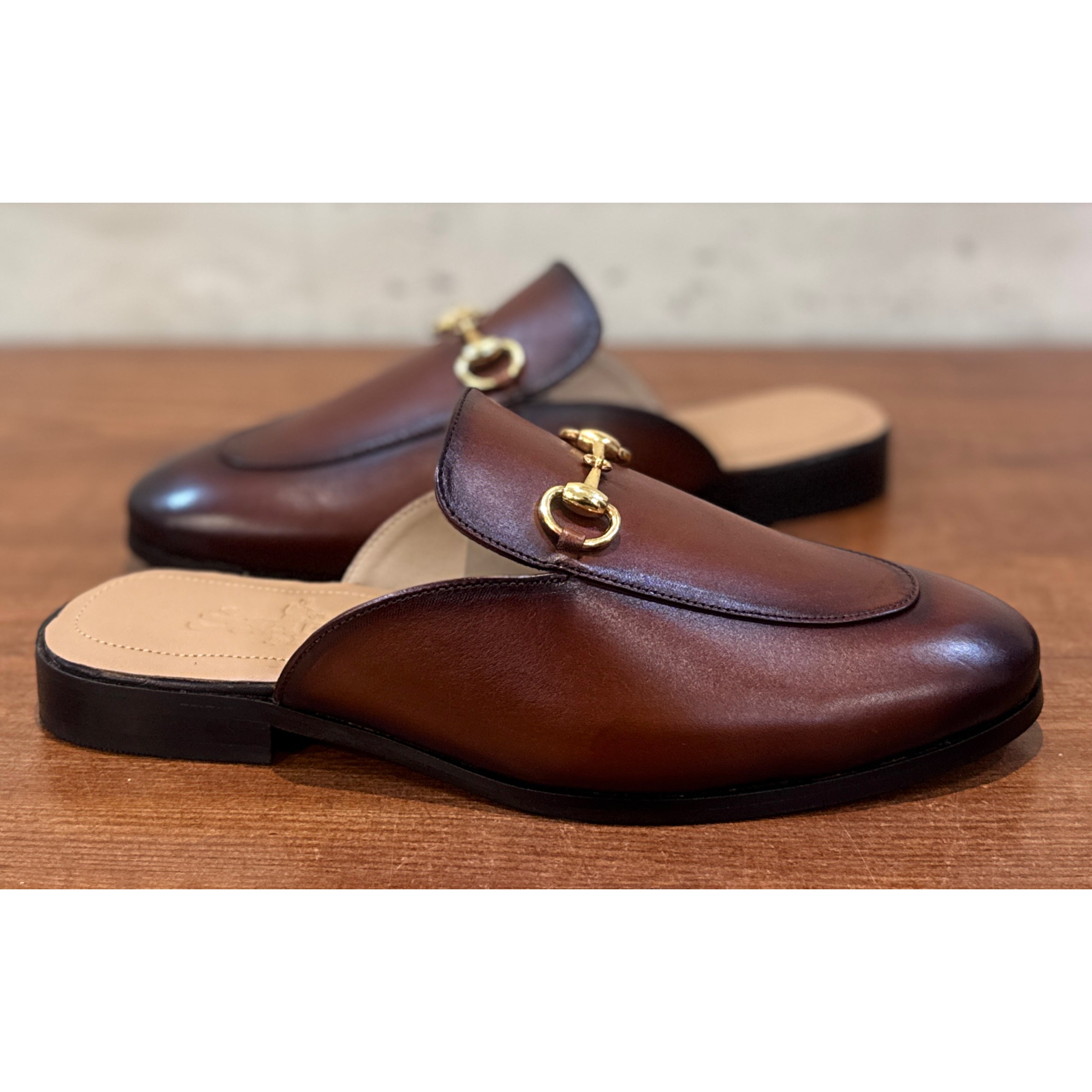 Monarch Brown Horsebit Mules