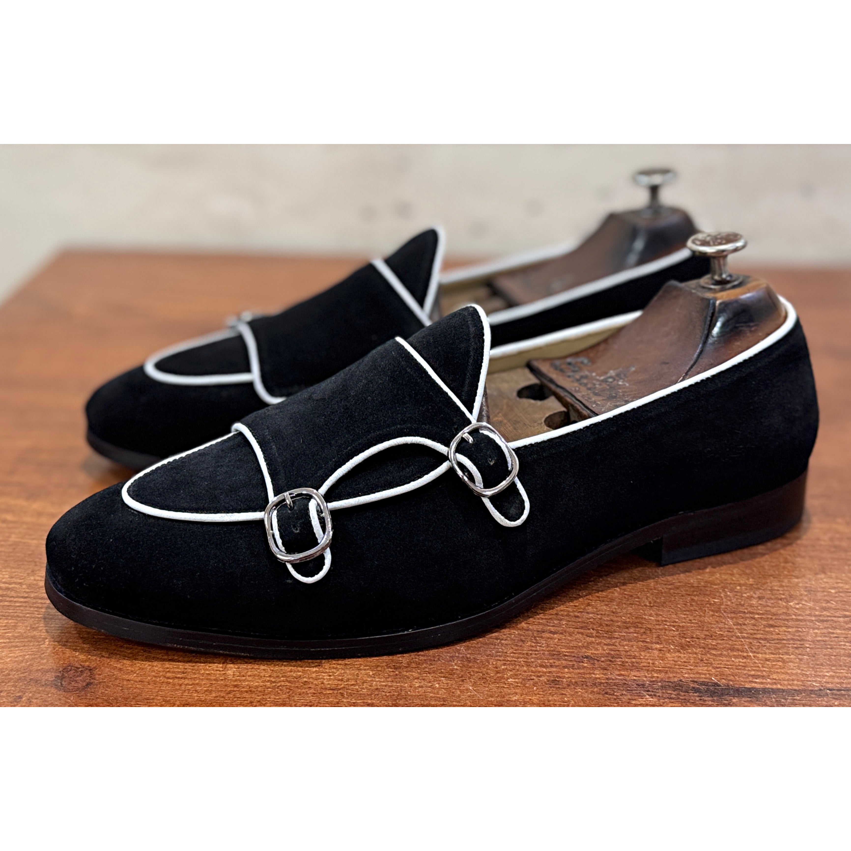 Obsidian Black Belgian Monk Straps