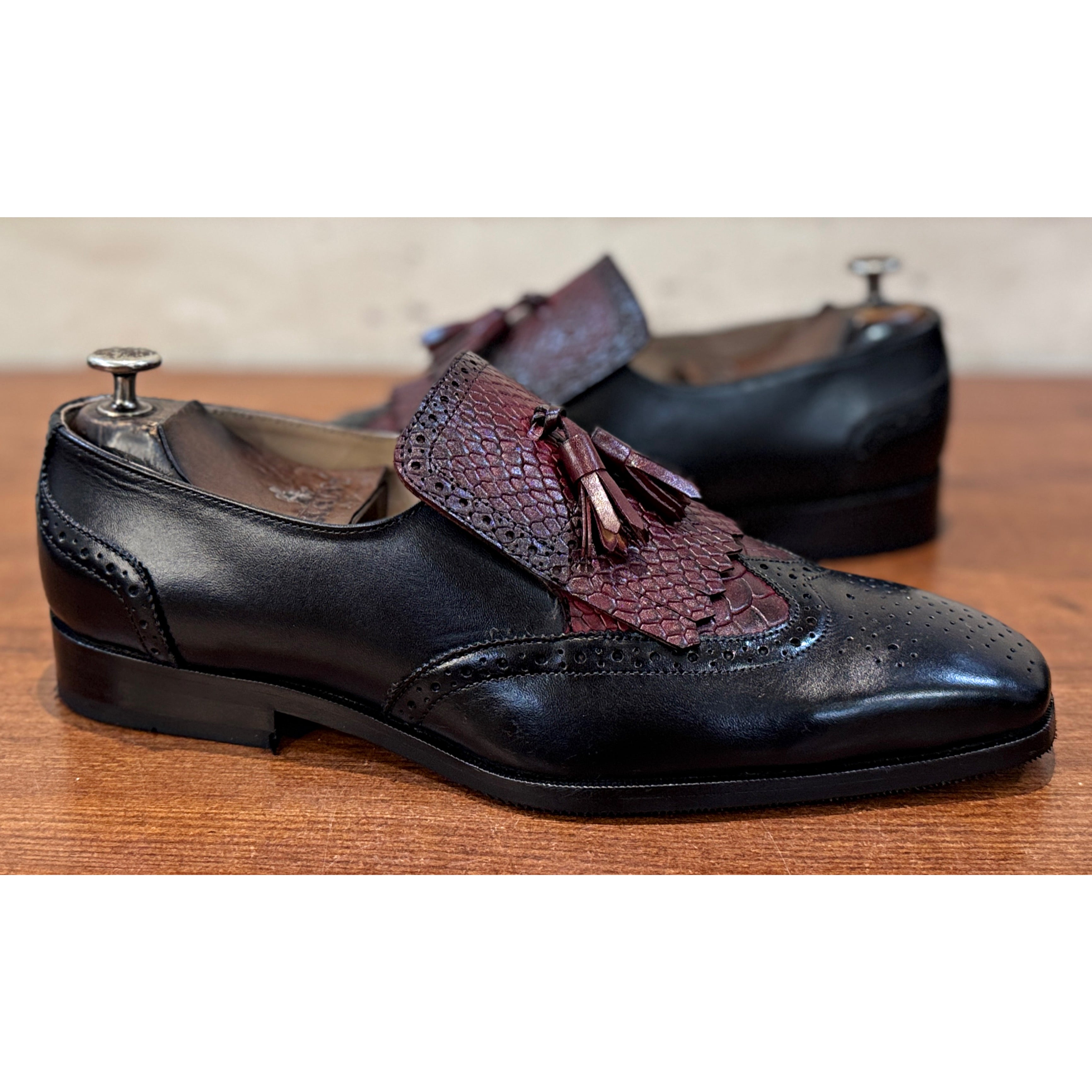 Regal Python Tassel Loafers – Bordeaux