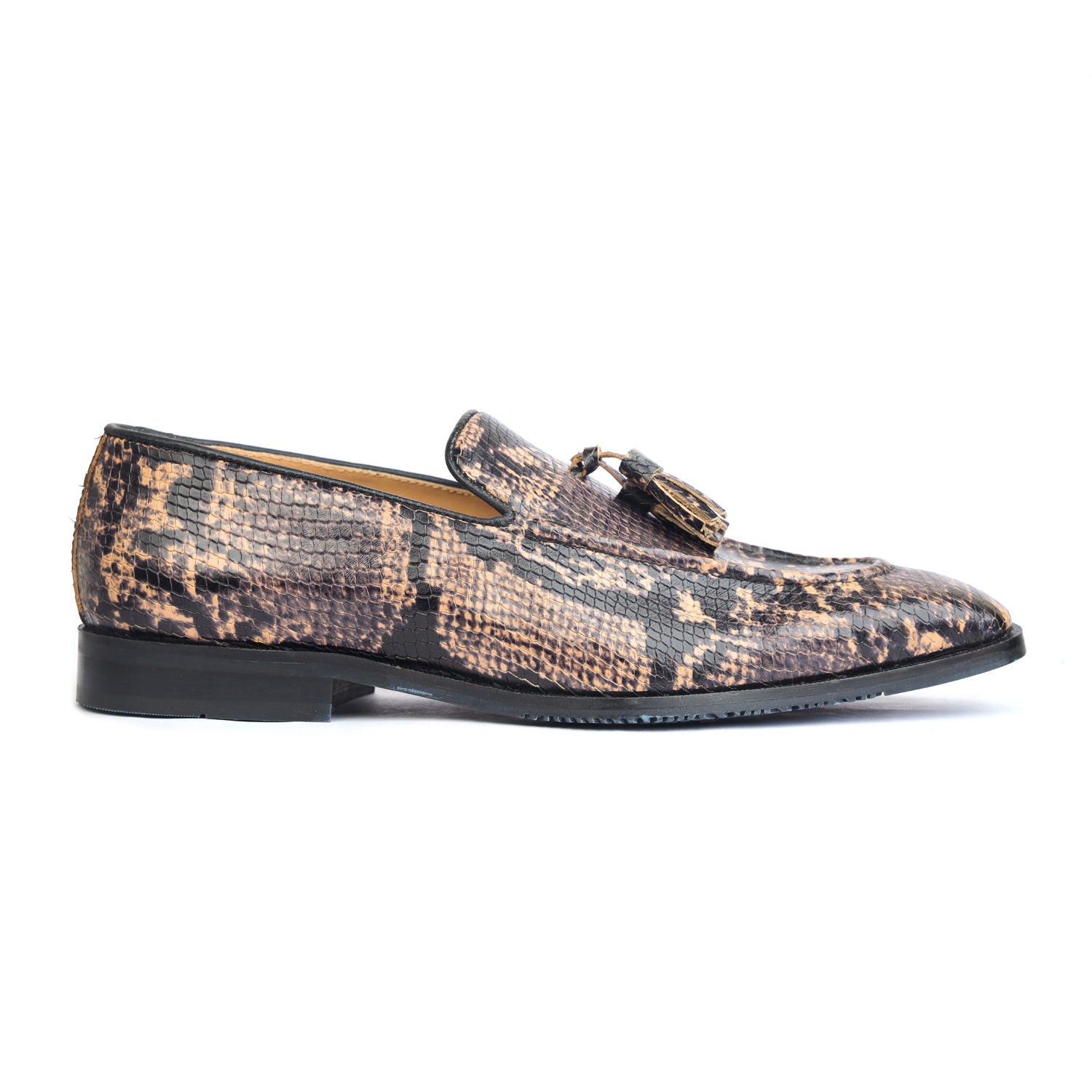 Snake Embossed Loafers