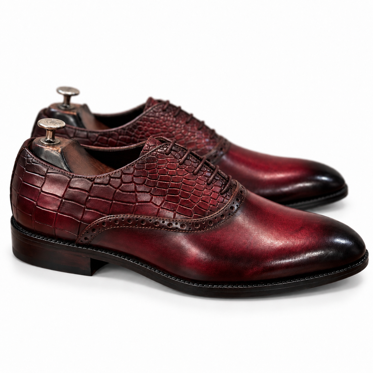 Bordeaux Vellaro Reptile Oxfords