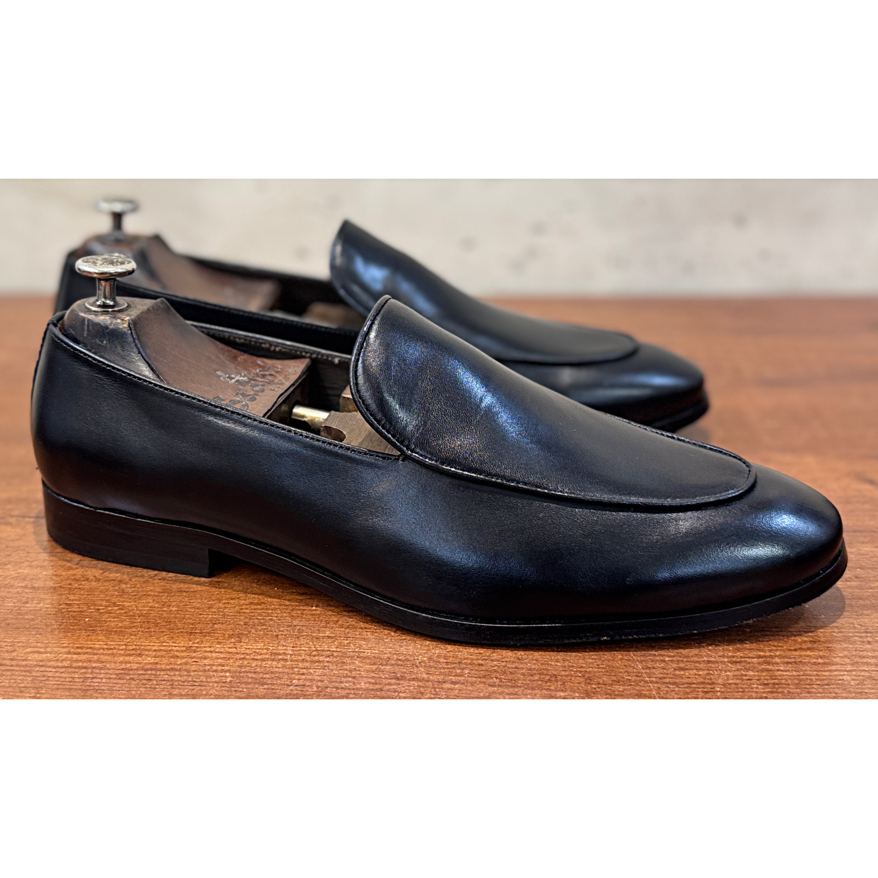The Milano Black Leather Loafers
