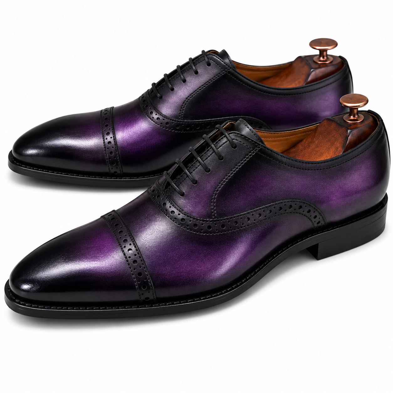 Imperial Amethyst Cap-Toe Oxfords