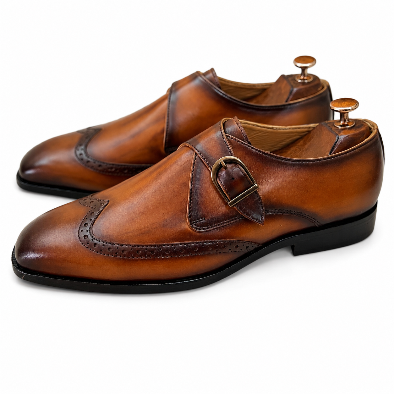 Savile Patina Monk Strap