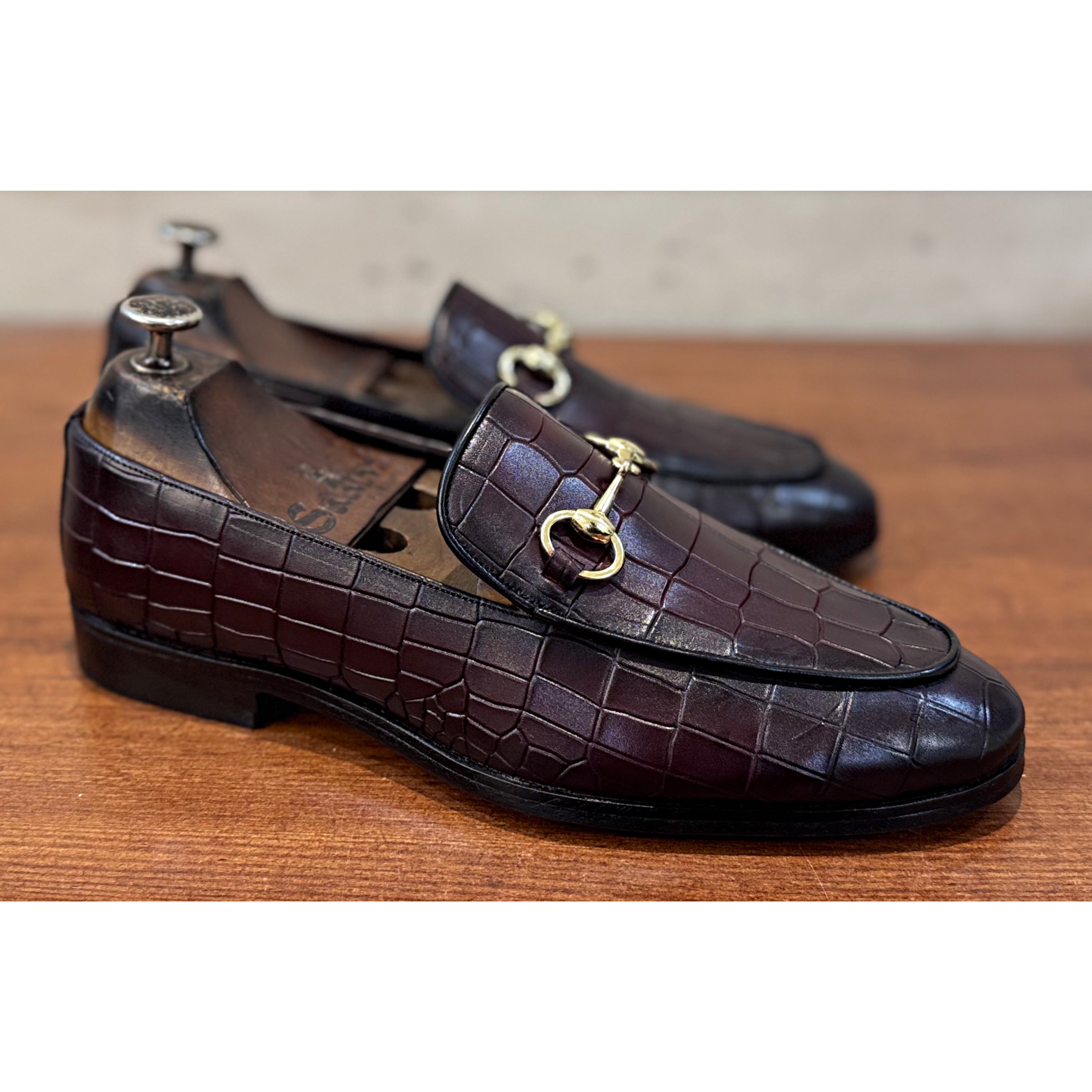 Horsebit Loafers Wine Hand Patina