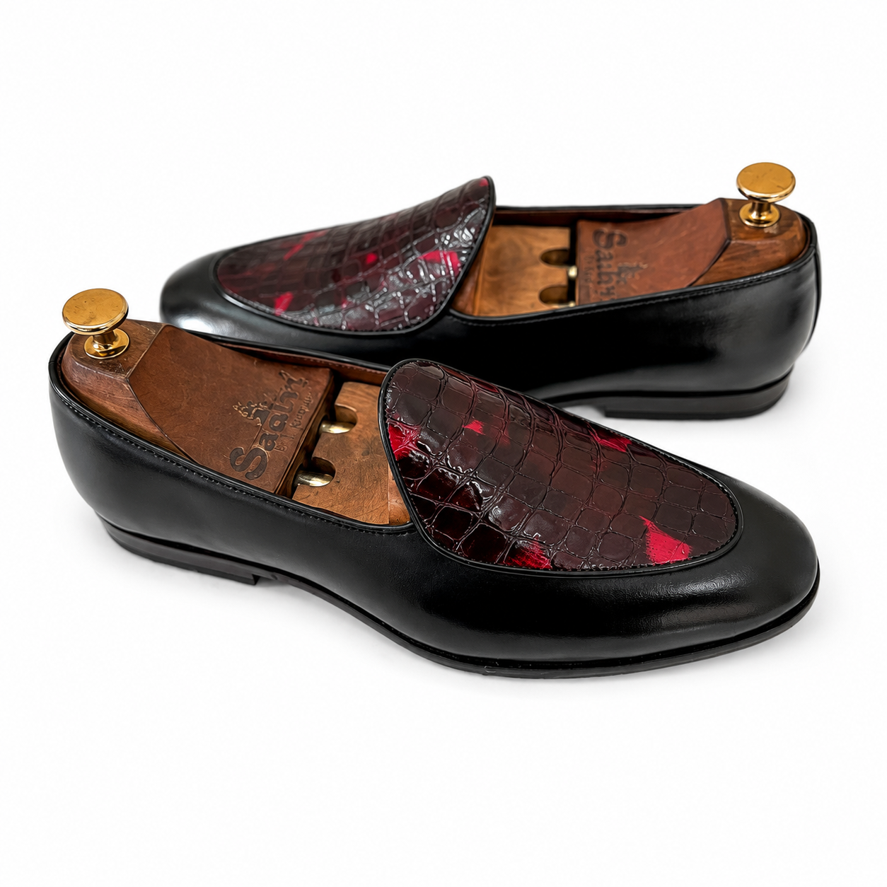 The Noir Croco Belgian Loafer