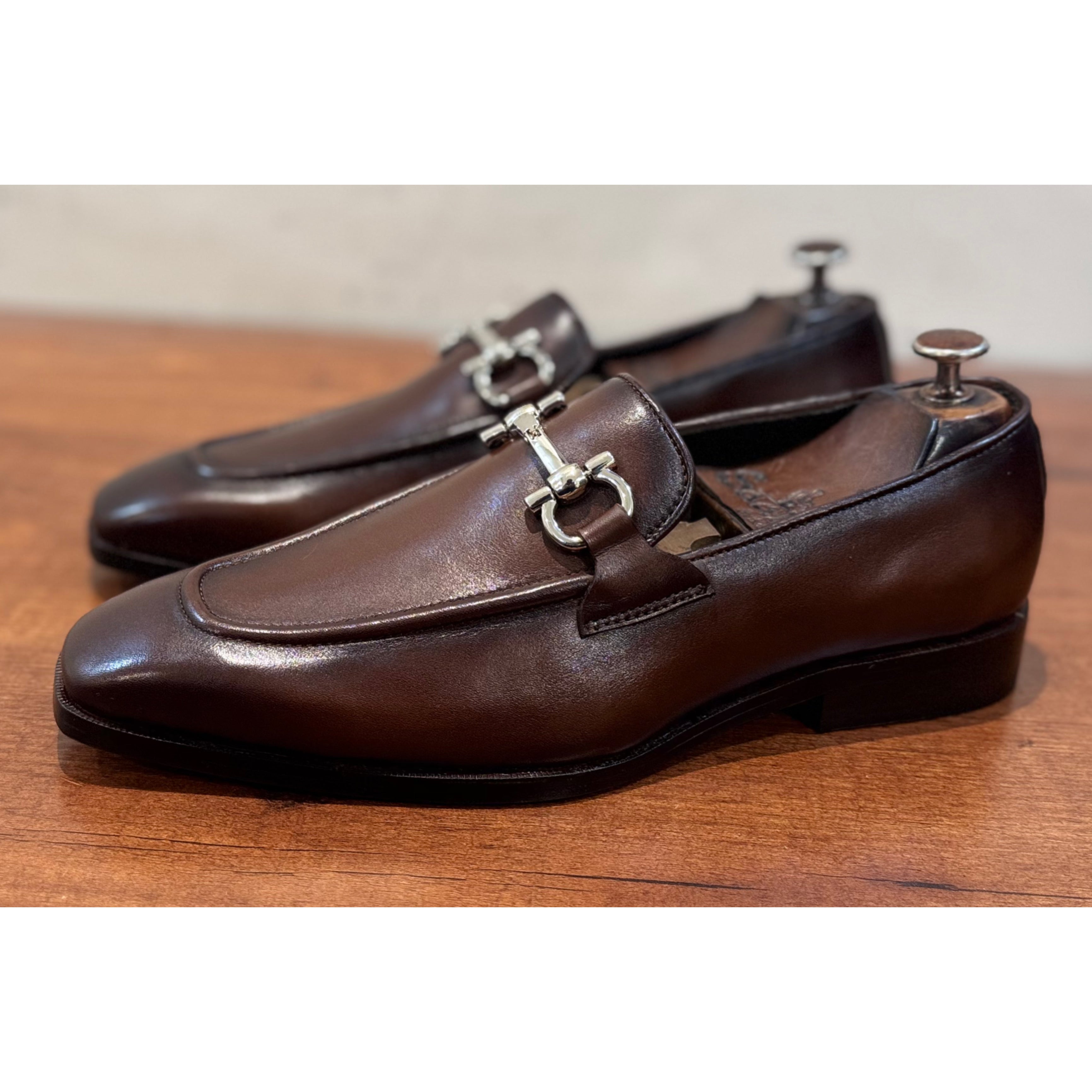 Brown Horsebit Loafers H