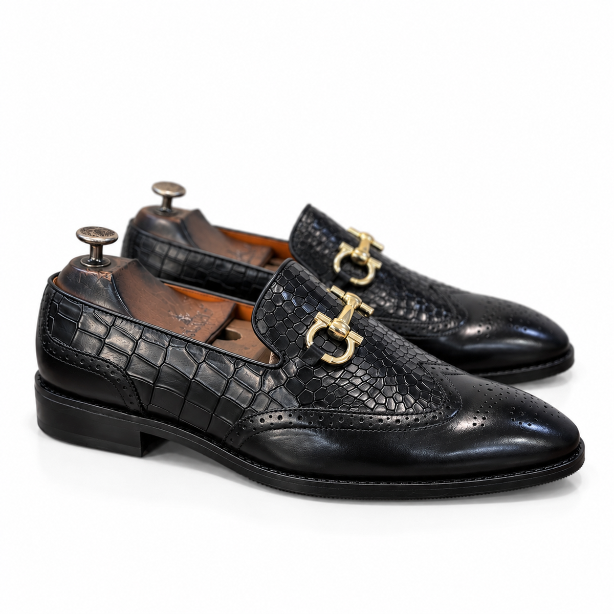 Onyx Royale Wingtip Loafers