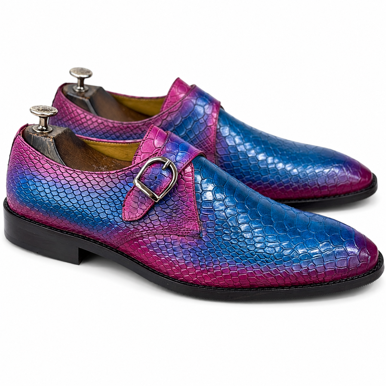 Aurora Python Monk Strap Shoes
