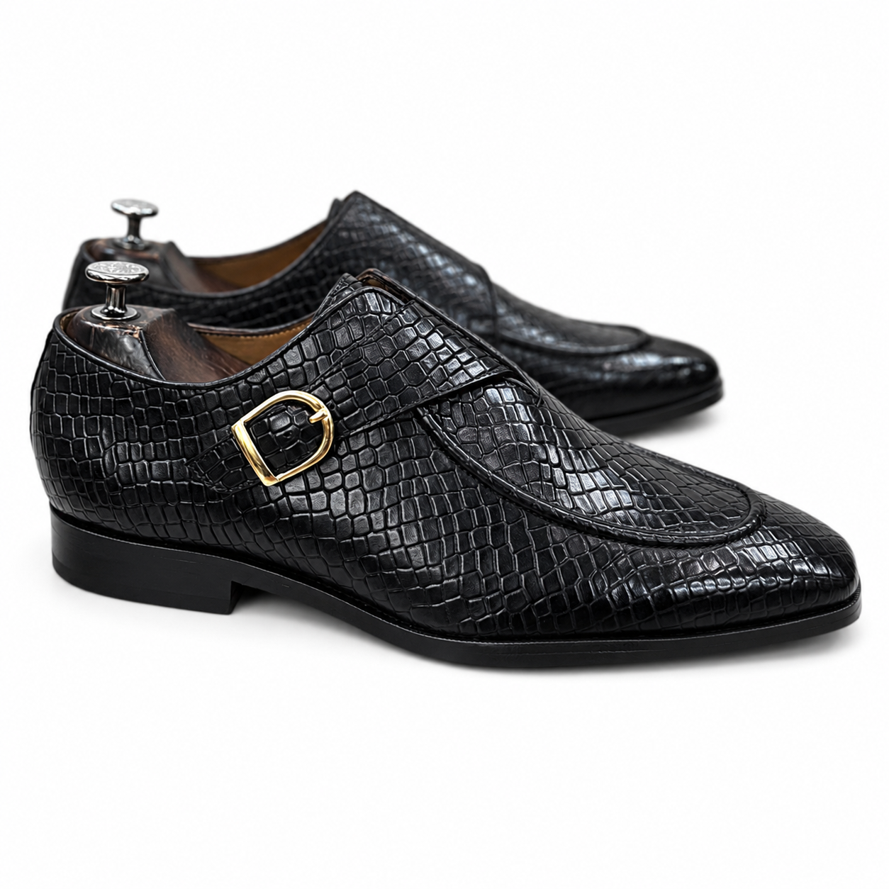 Imperial Croc Single Monk – Midnight Black