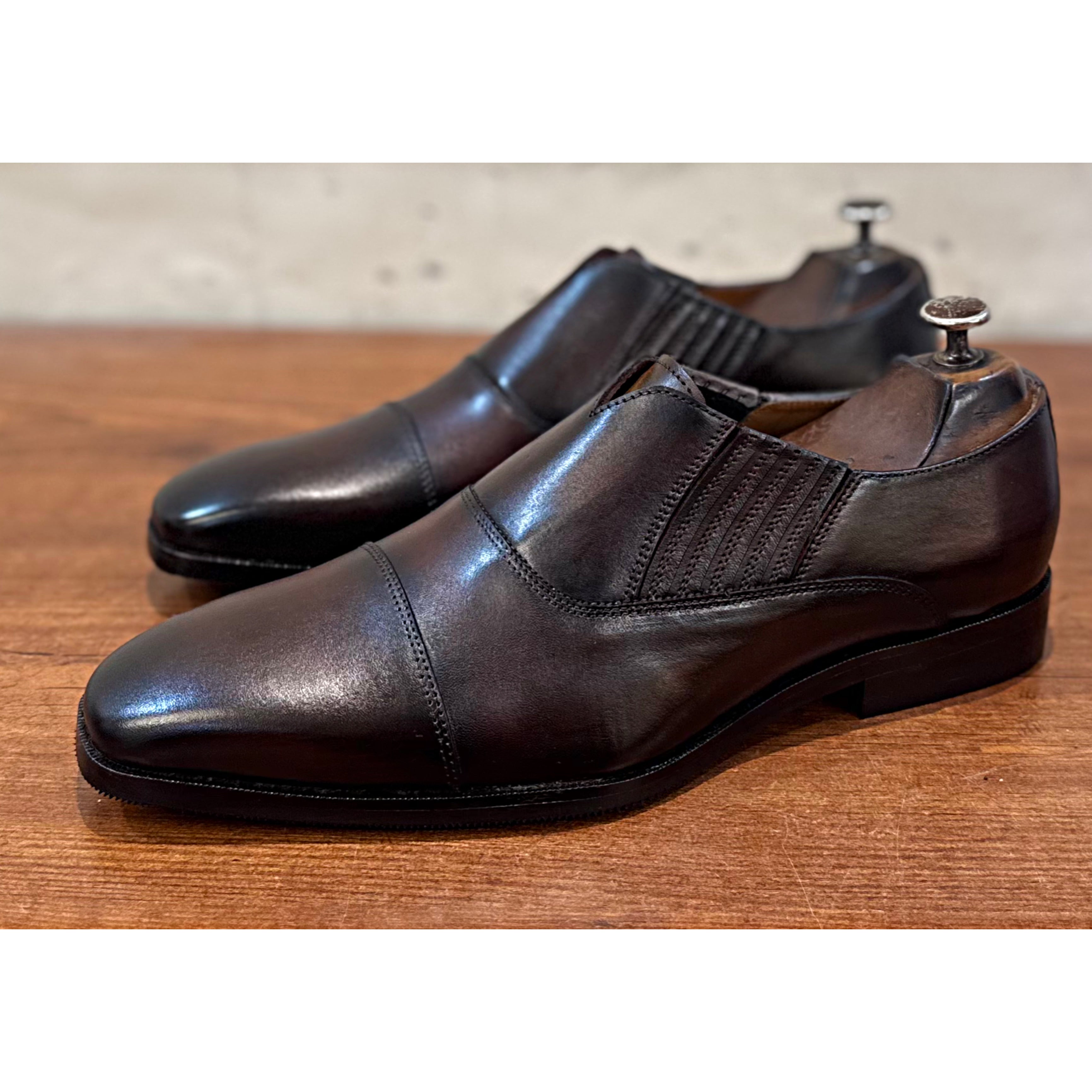 Brown Hand Patina Loafers Italia