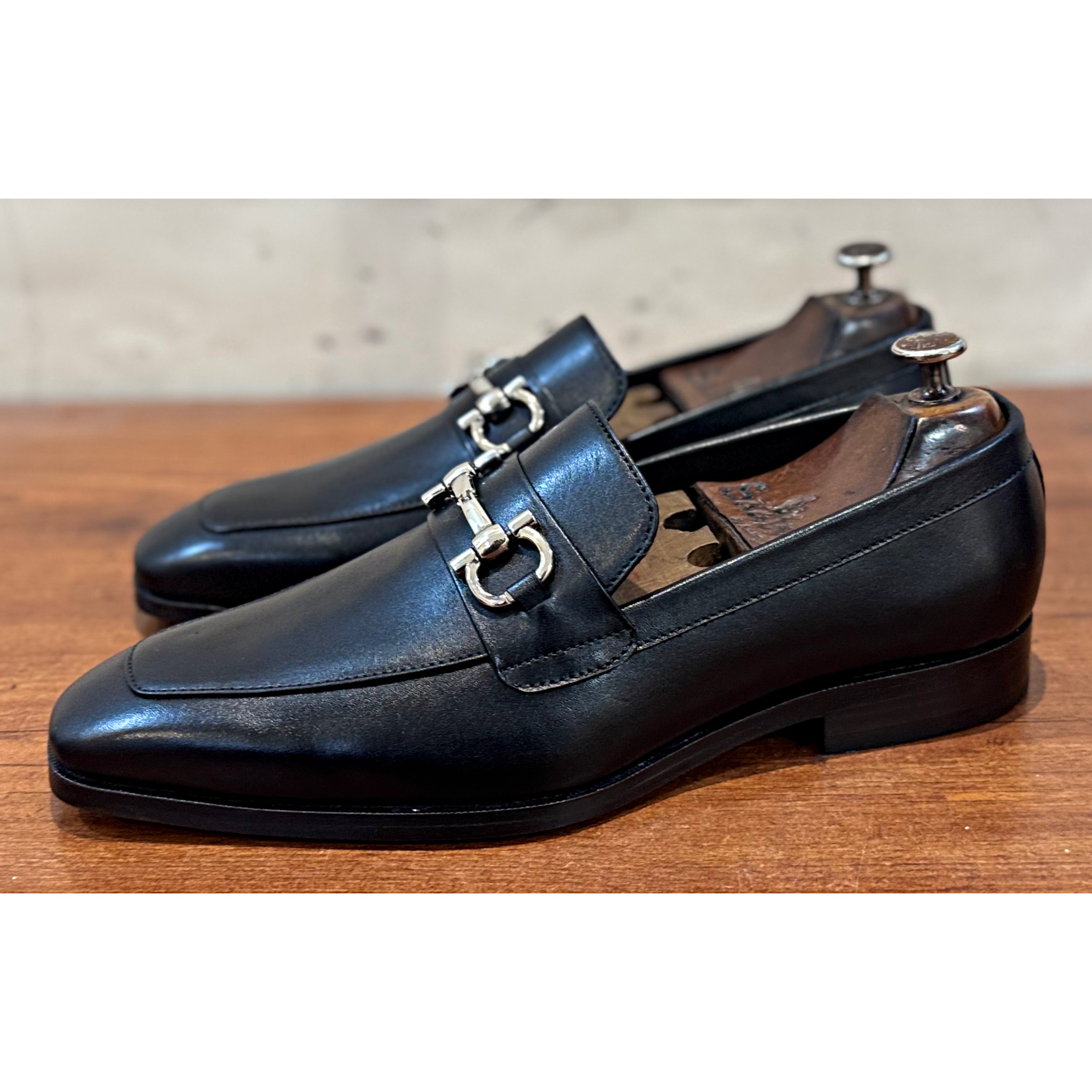 Black Horsebit Loafers