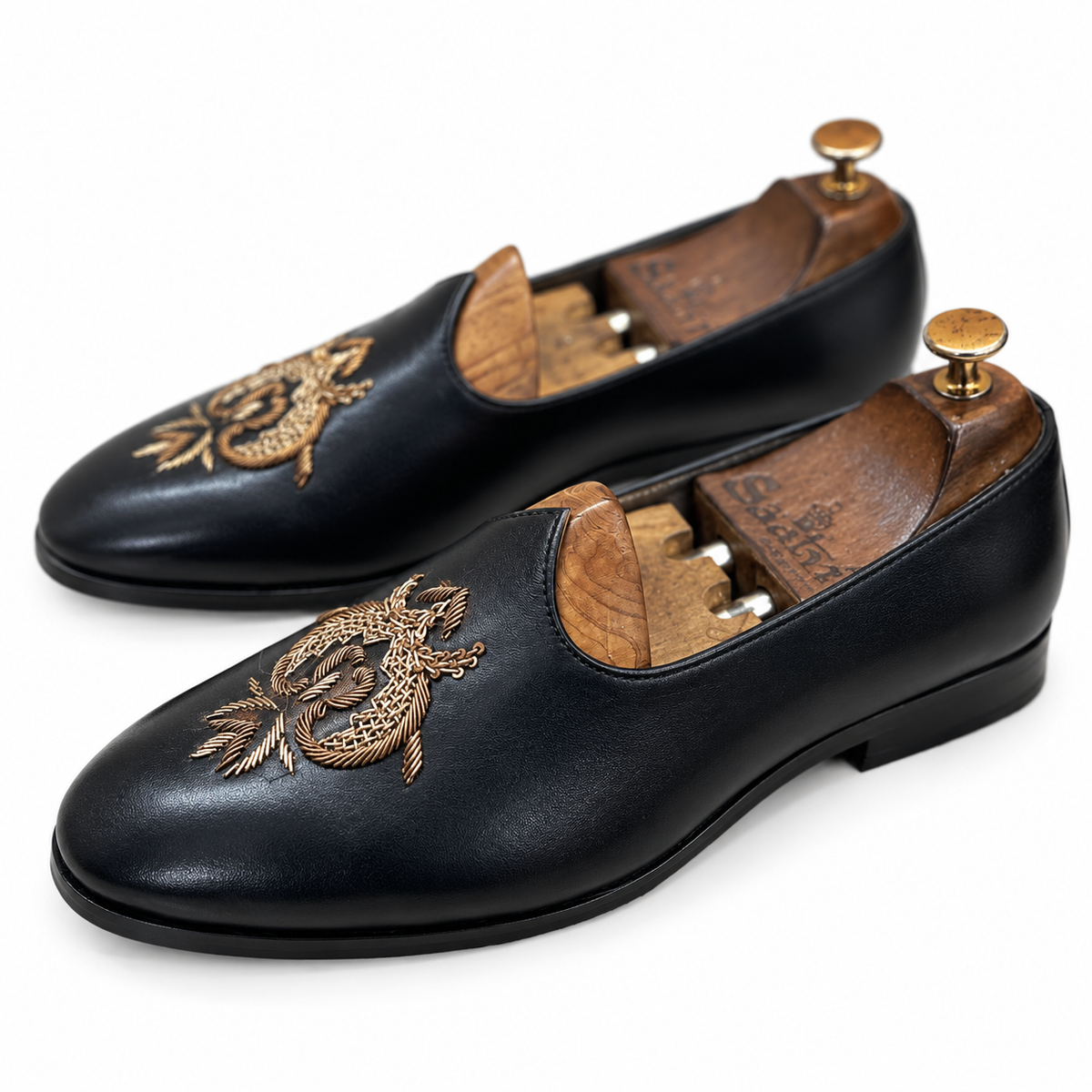Black Crown Jalsa With Zardosi Embroidery
