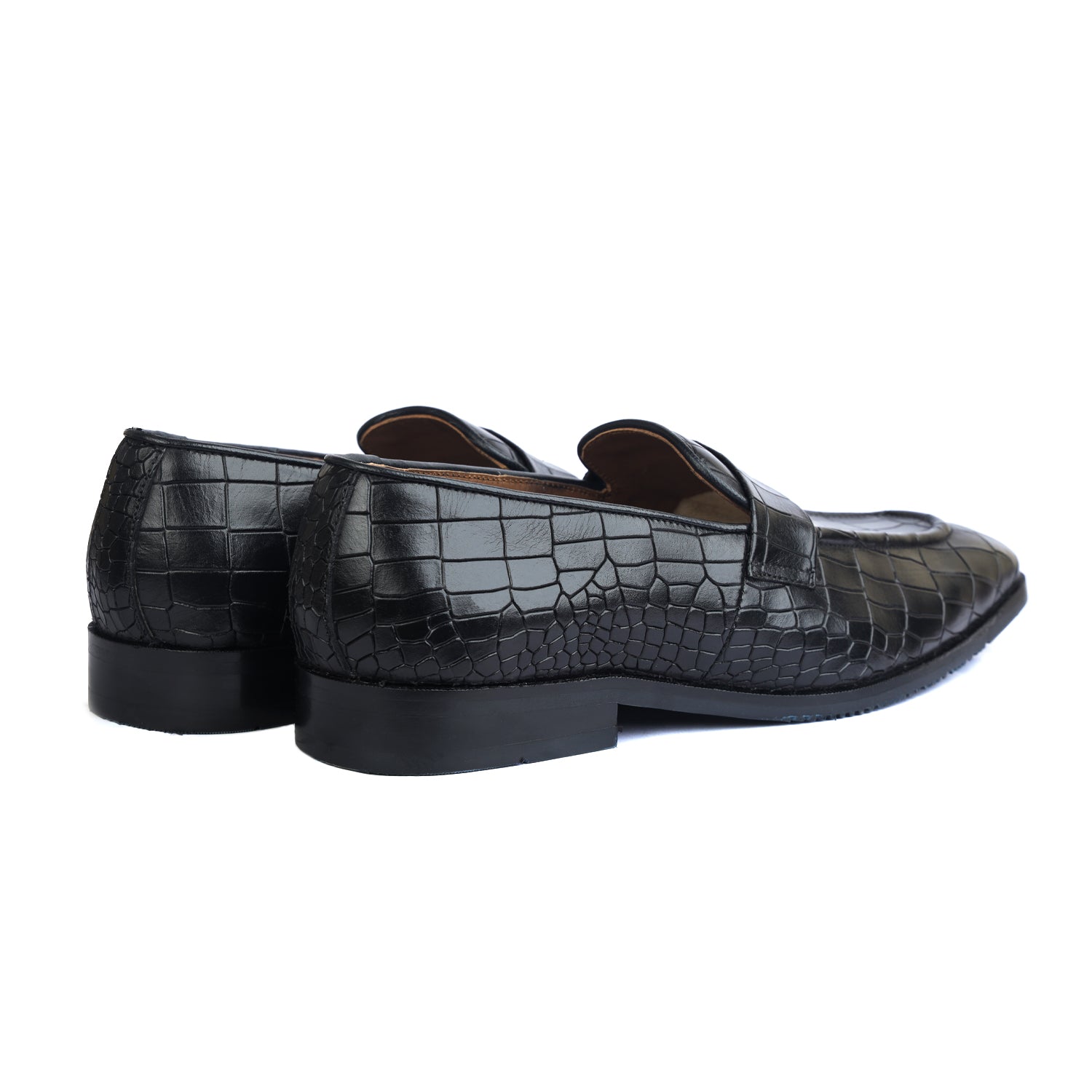 Penny Loafers Black Croco