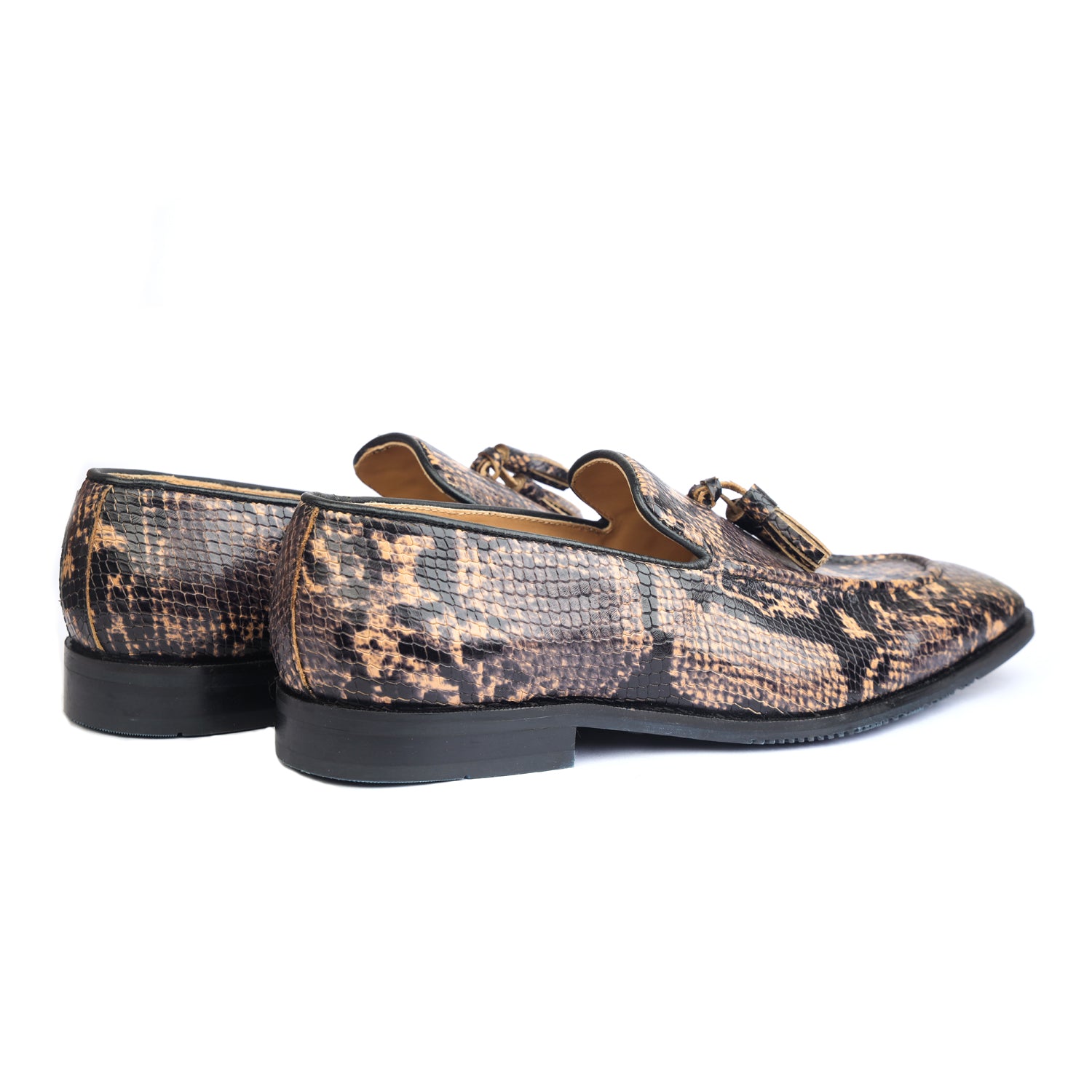 Snake Embossed Loafers