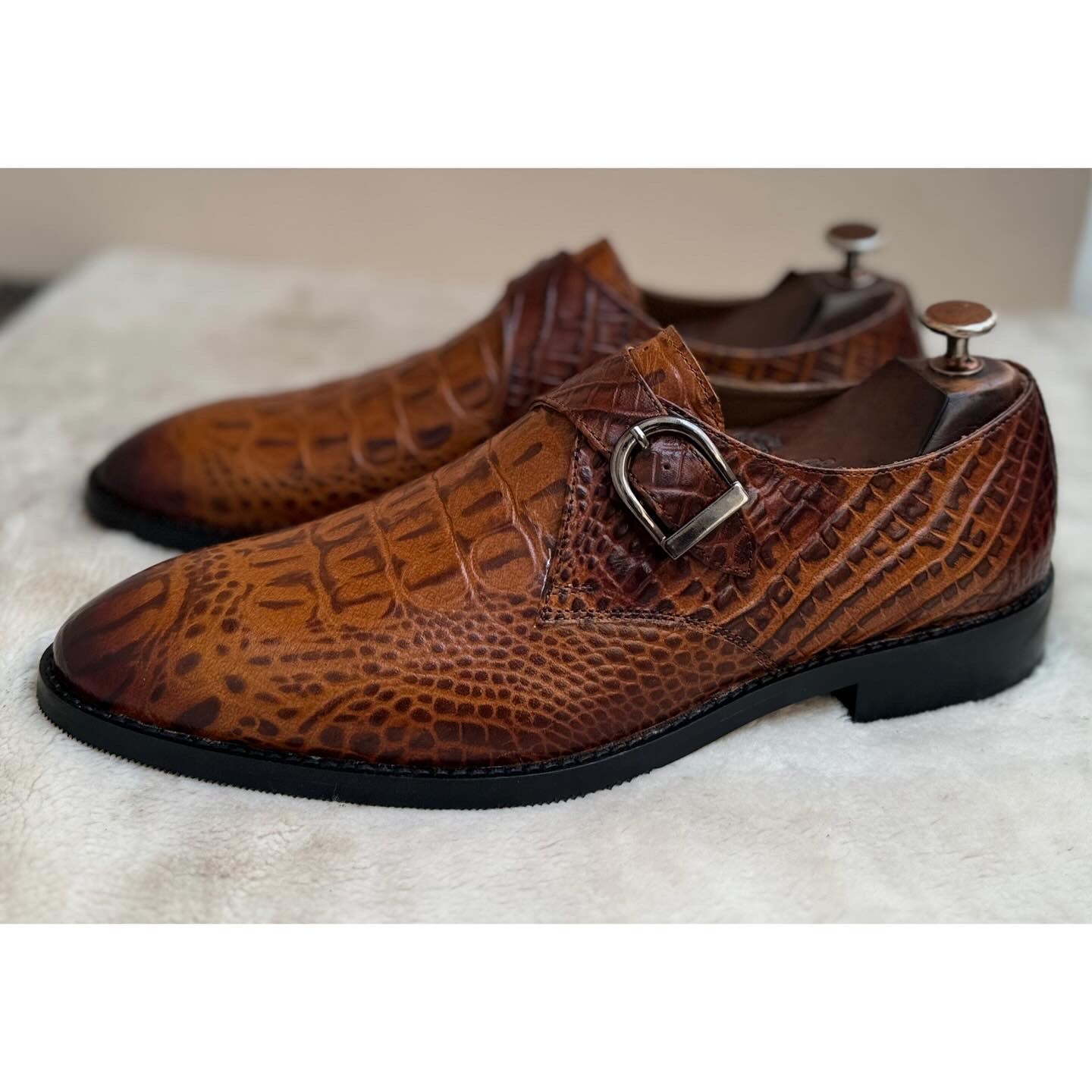 Single Monk Strap Croco