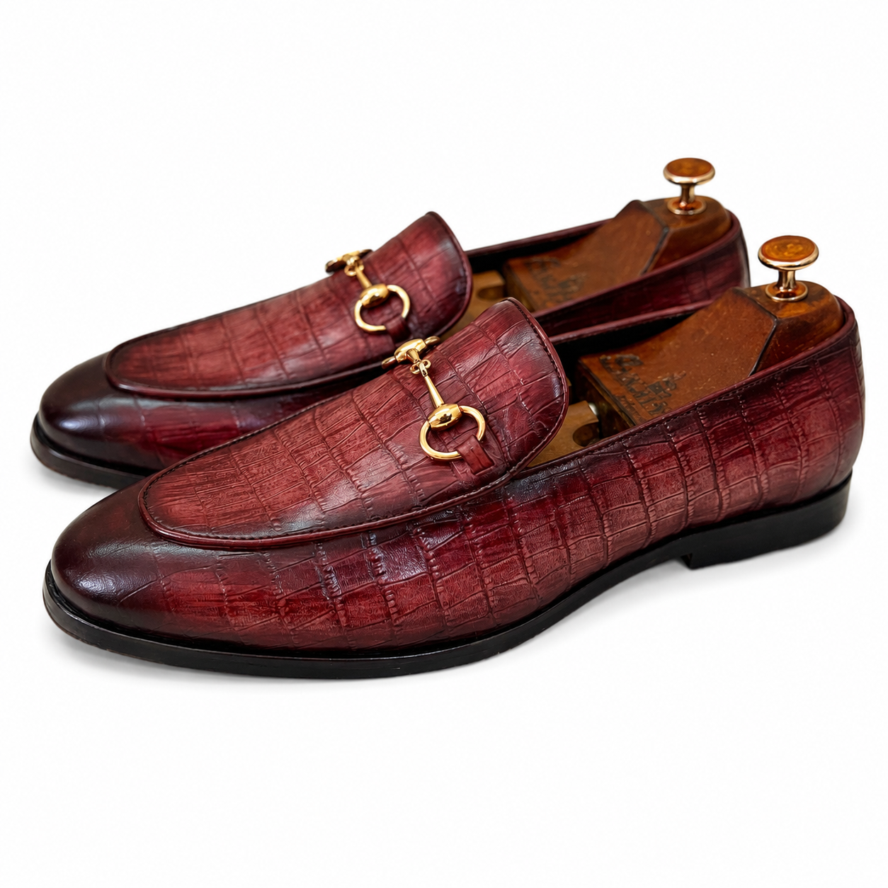 Horsebit Loafers Croco Hand Patina