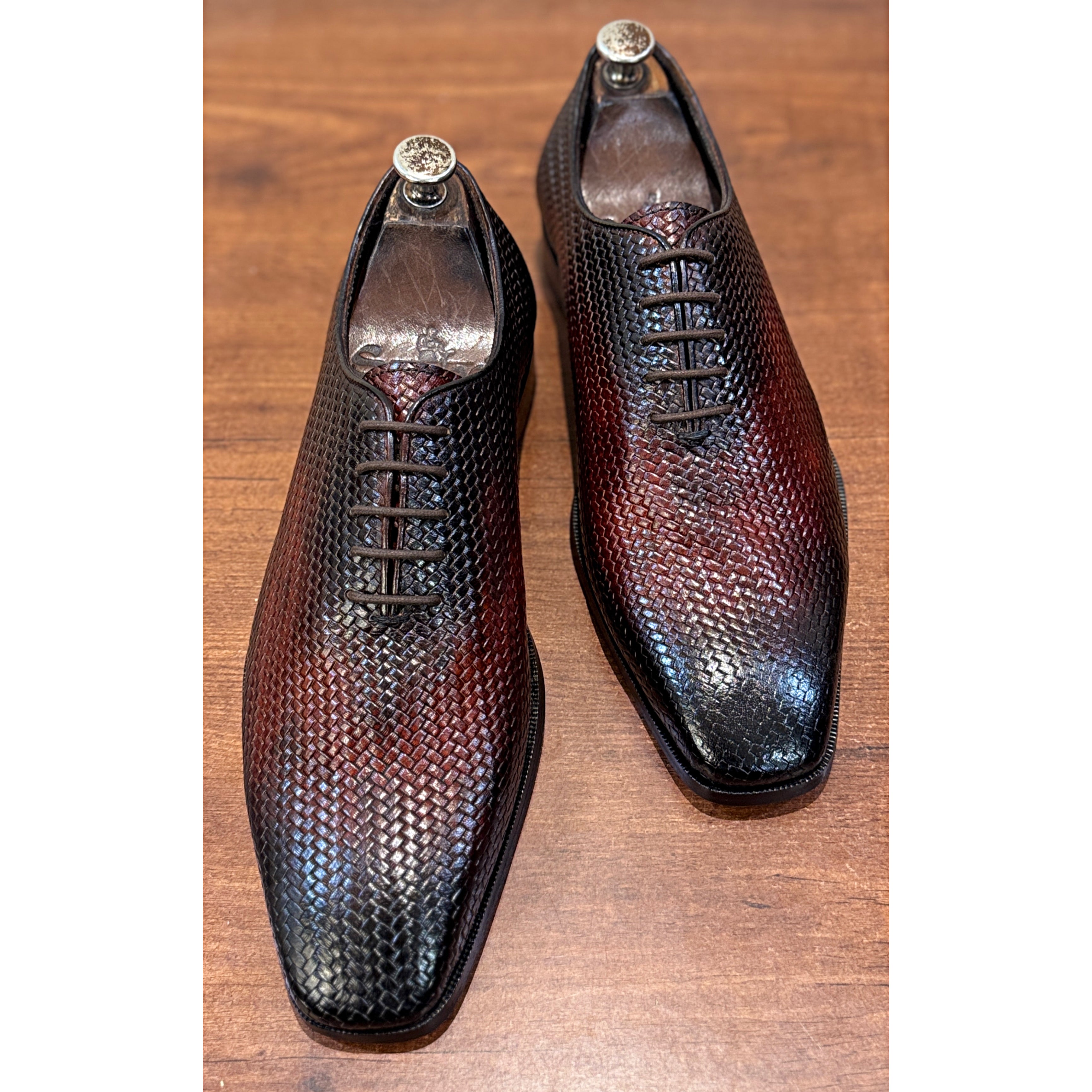 Milano Woven Oxford – Burgundy Brown