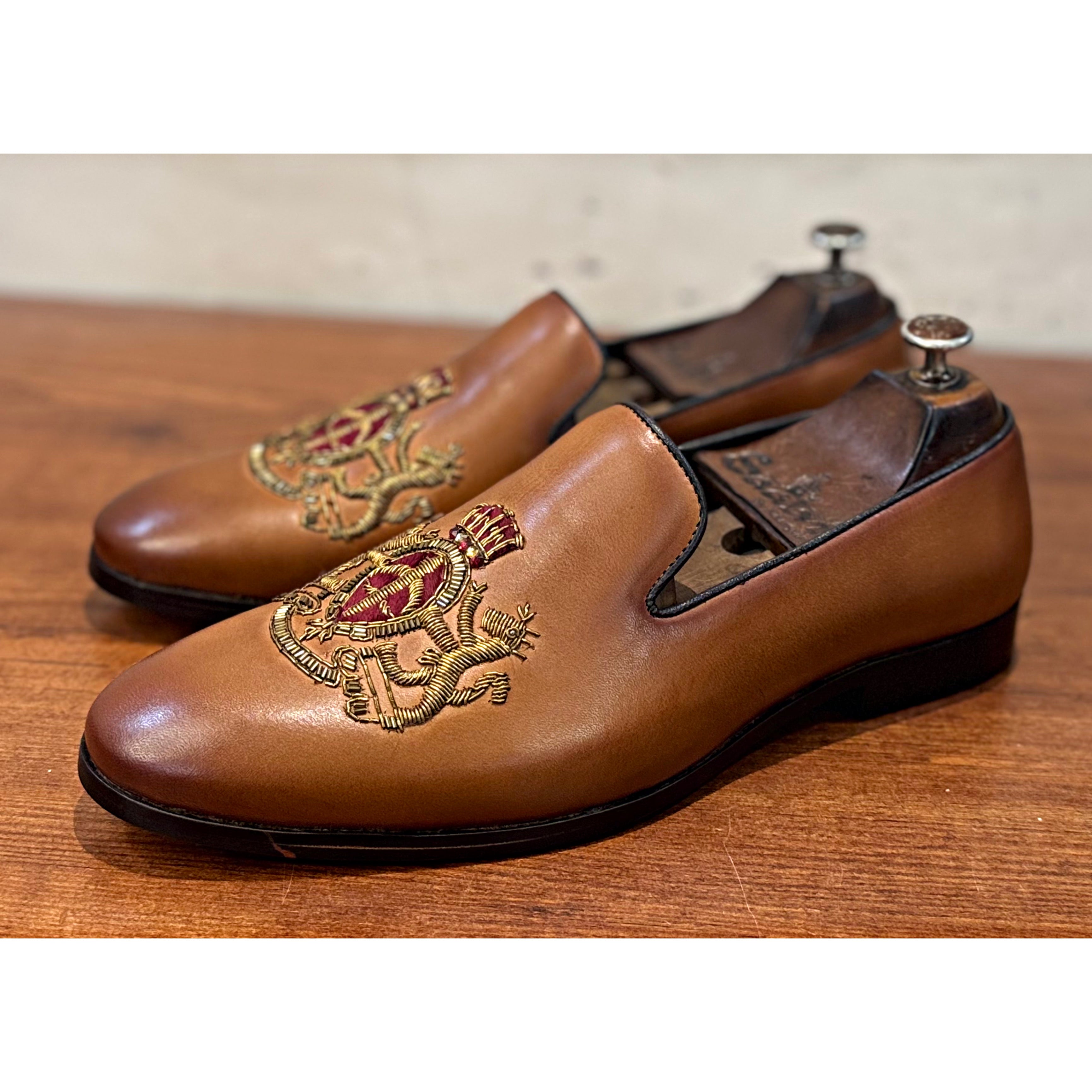 Royal Hand Zardosi Slipons