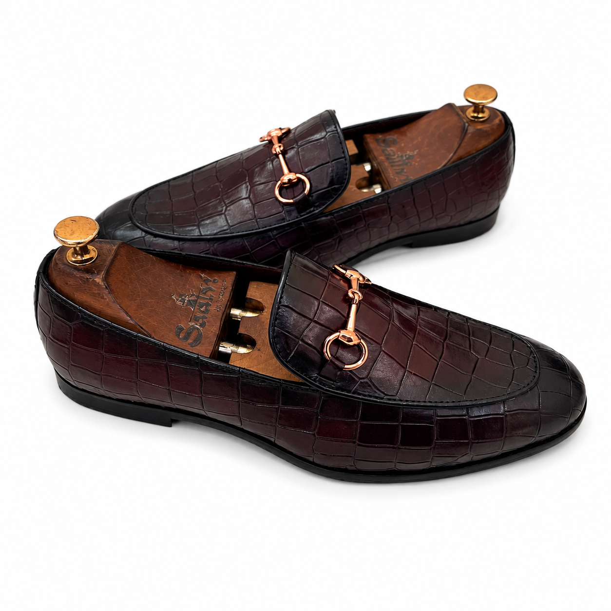 Imperium Horsebit Loafers – Burgundy Croco