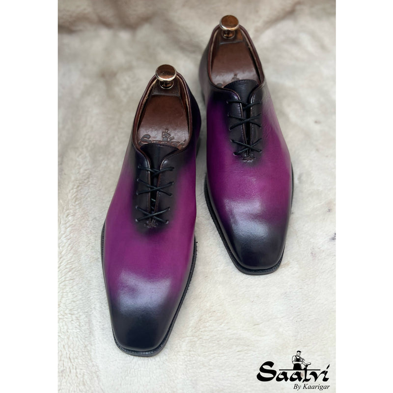 Wholecut Oxfords Purple Hand Finished