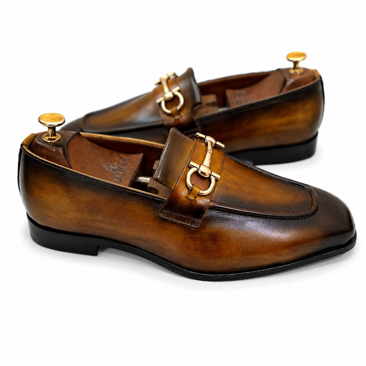 Hand Patina Loafers T Brown