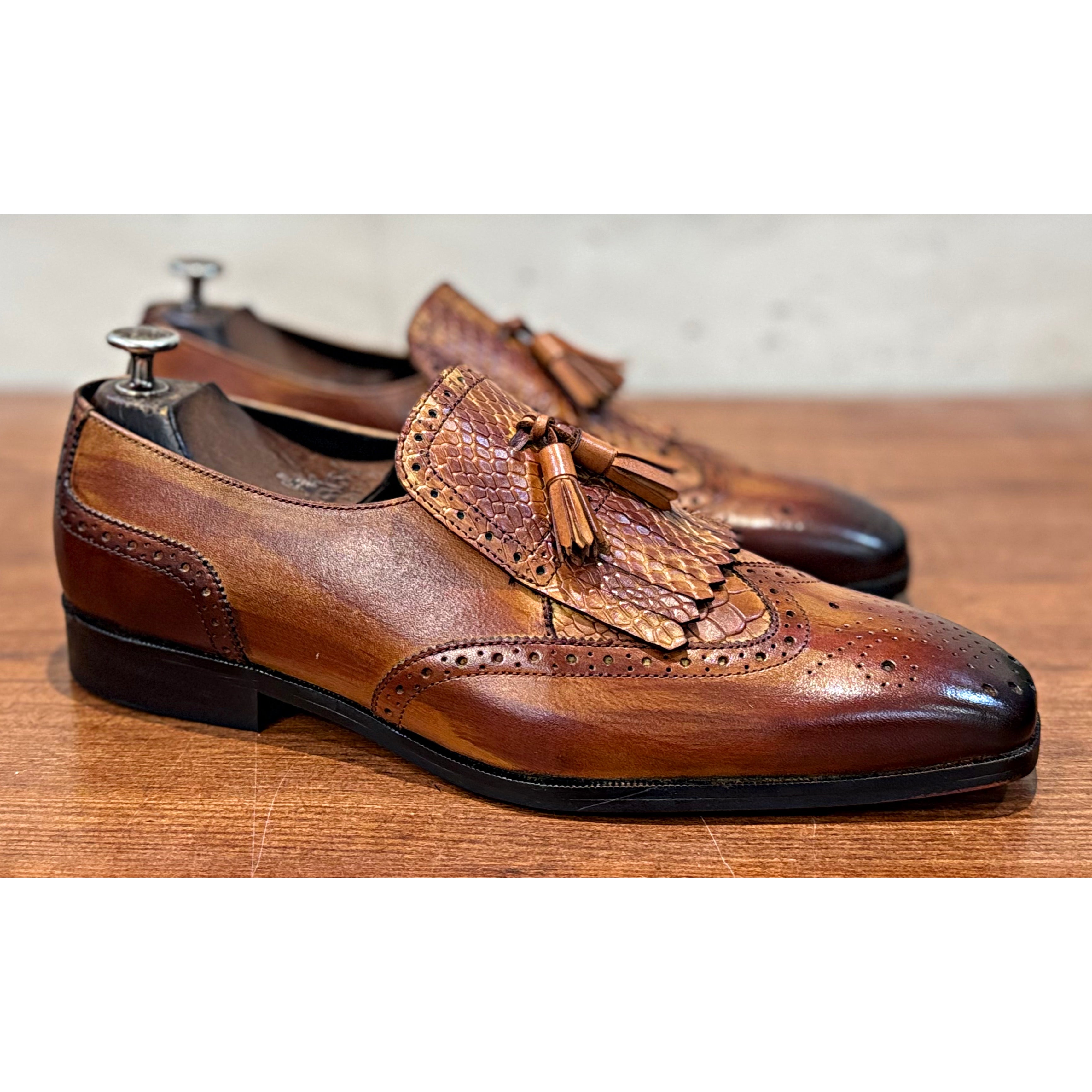 Regal Python Tassel Loafers