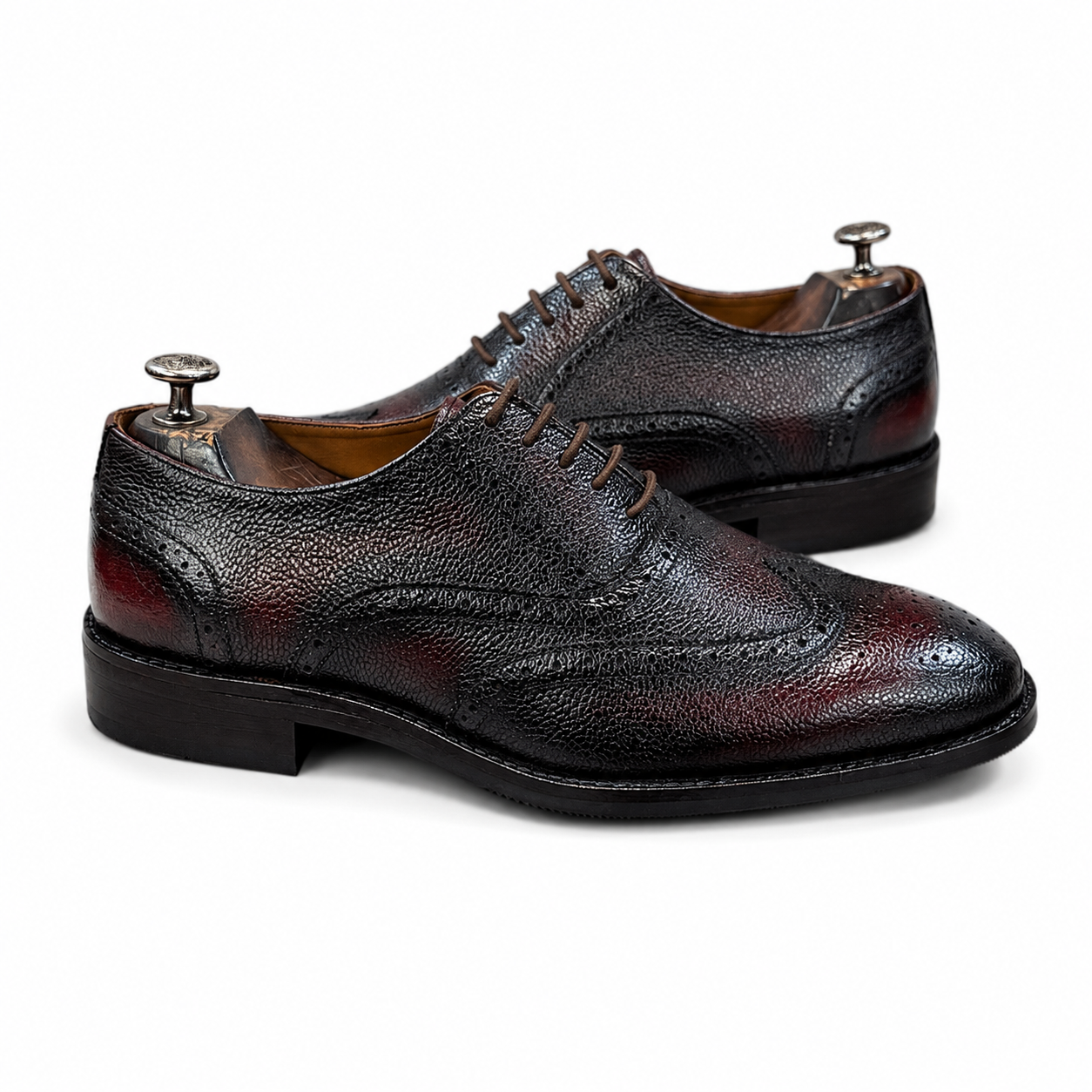 Oxblood NDM Leather Oxford Shoes