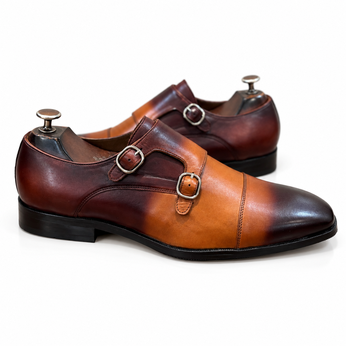 Embercrest – Cognac Brown Hand-Patina Double Monk