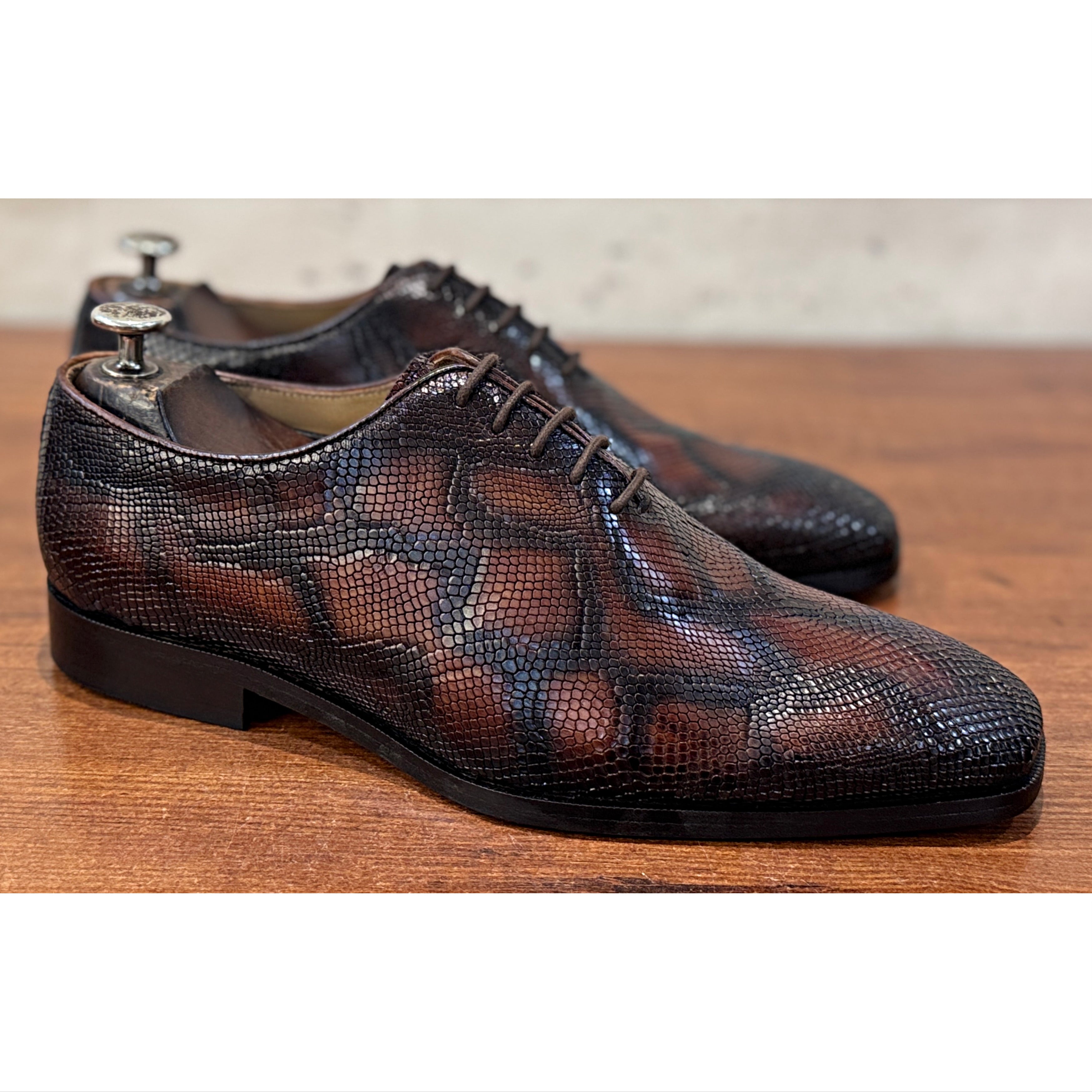 Monte Carlo Lizard Oxfords – Marrone Espresso