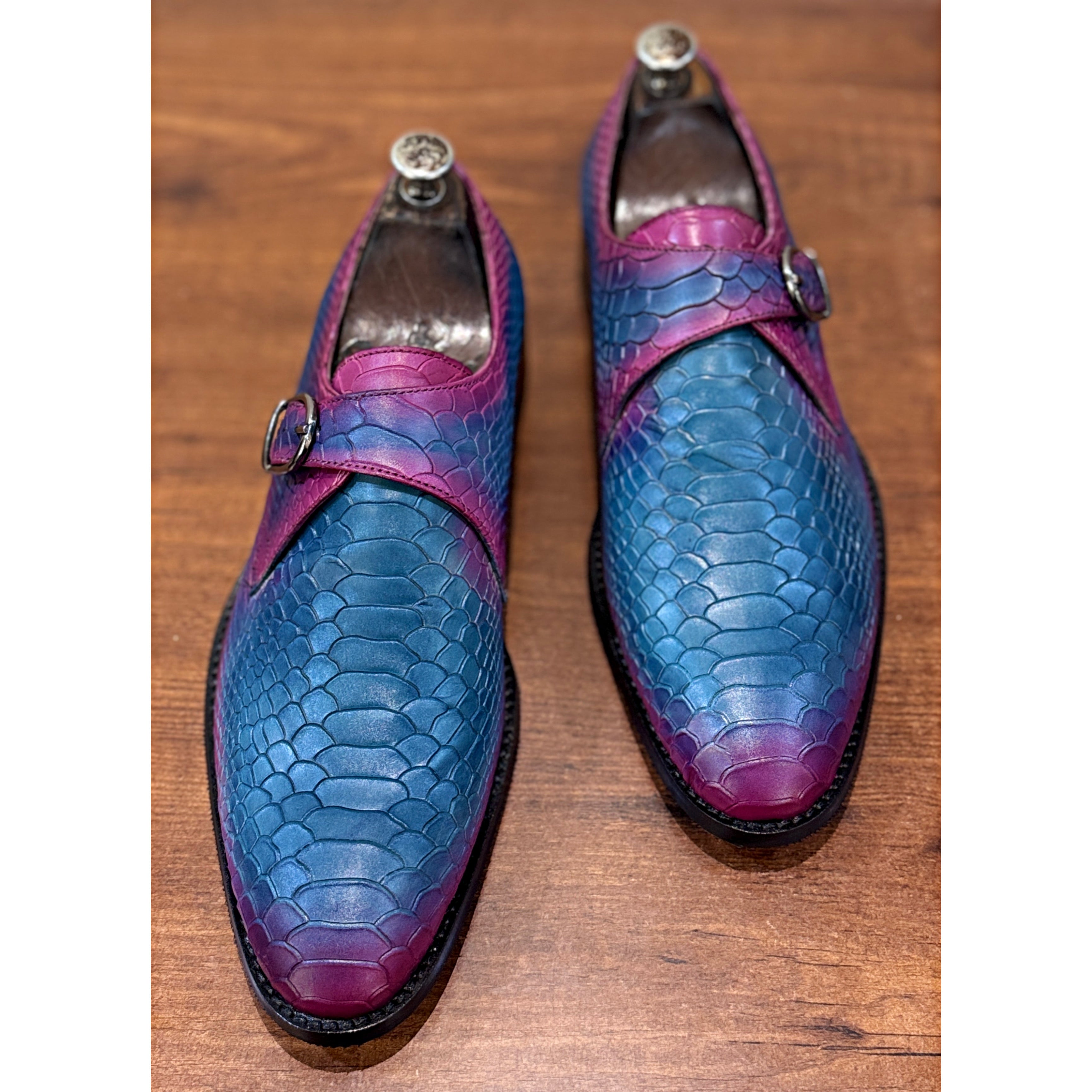 Aurora Python Monk Strap Shoes