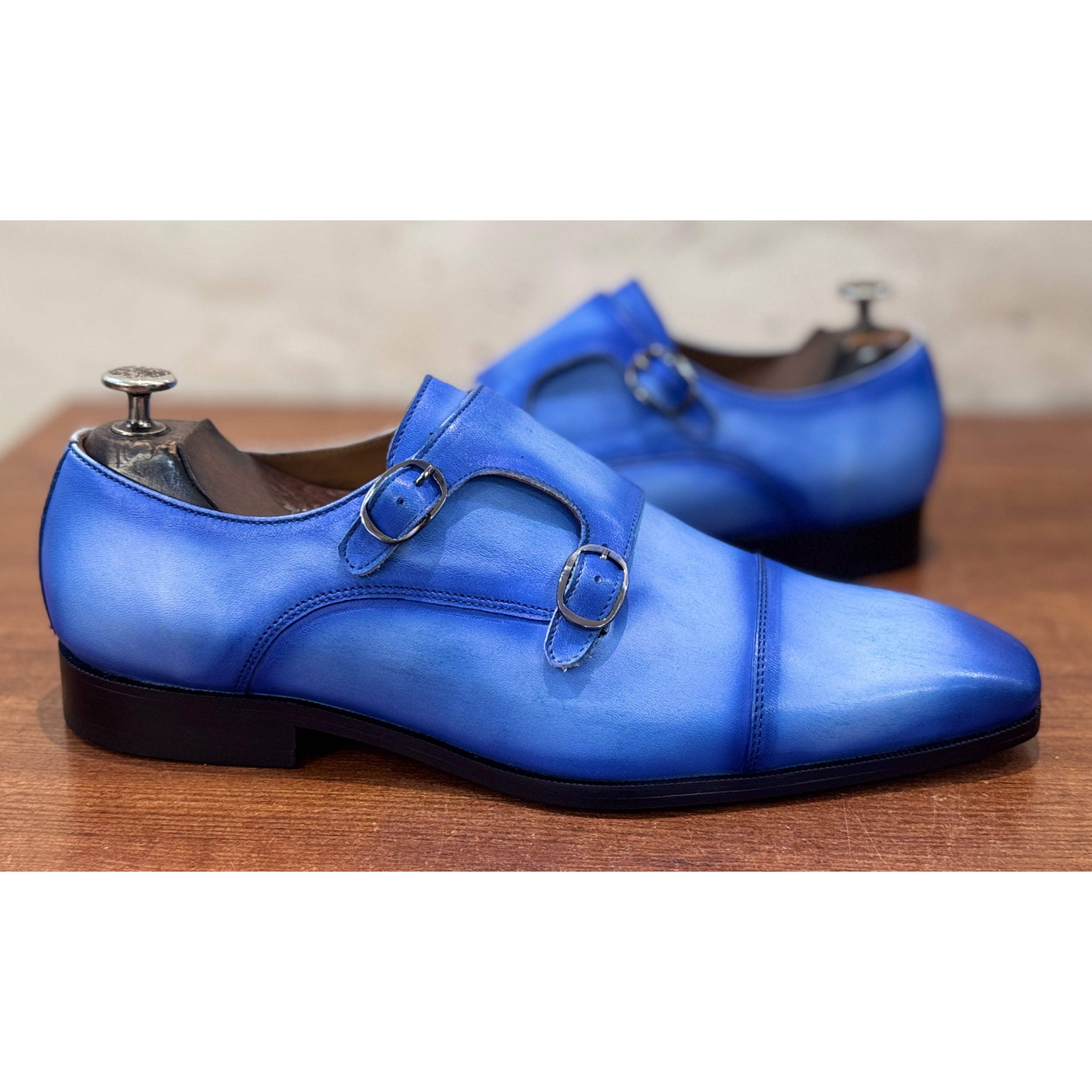The Riviera Azure – Sky Blue Double Monk Strap