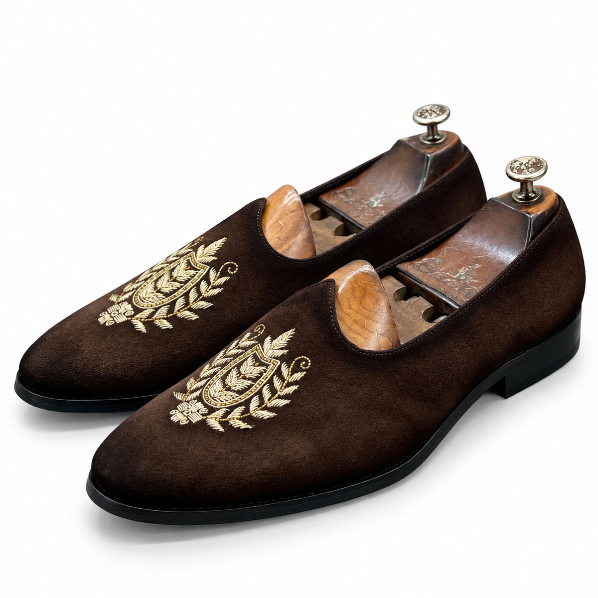 Mehfil Brown Embroidered Jalsa