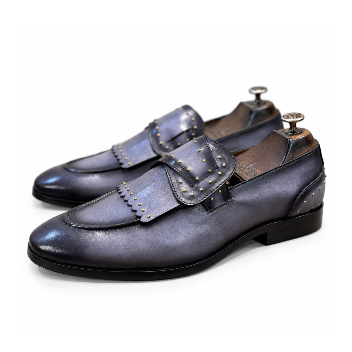 Butterfly Loafers With Fringes Grey