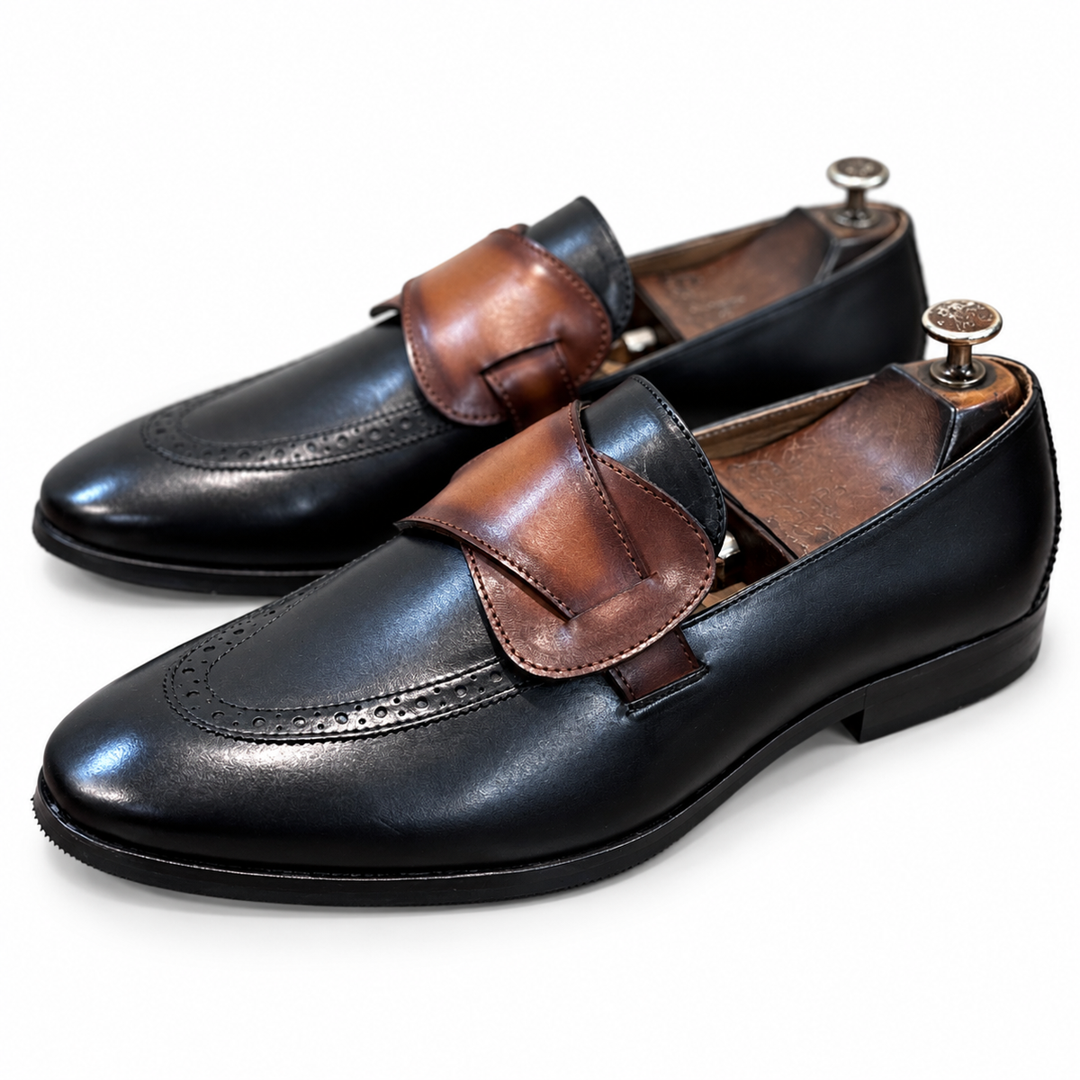 Butterfly Loafers Black & Tan