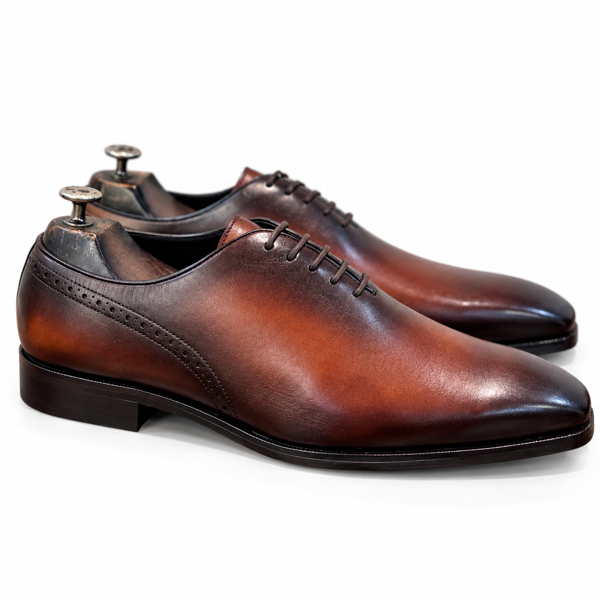 Espresso Aureum Burnished Oxford Shoes