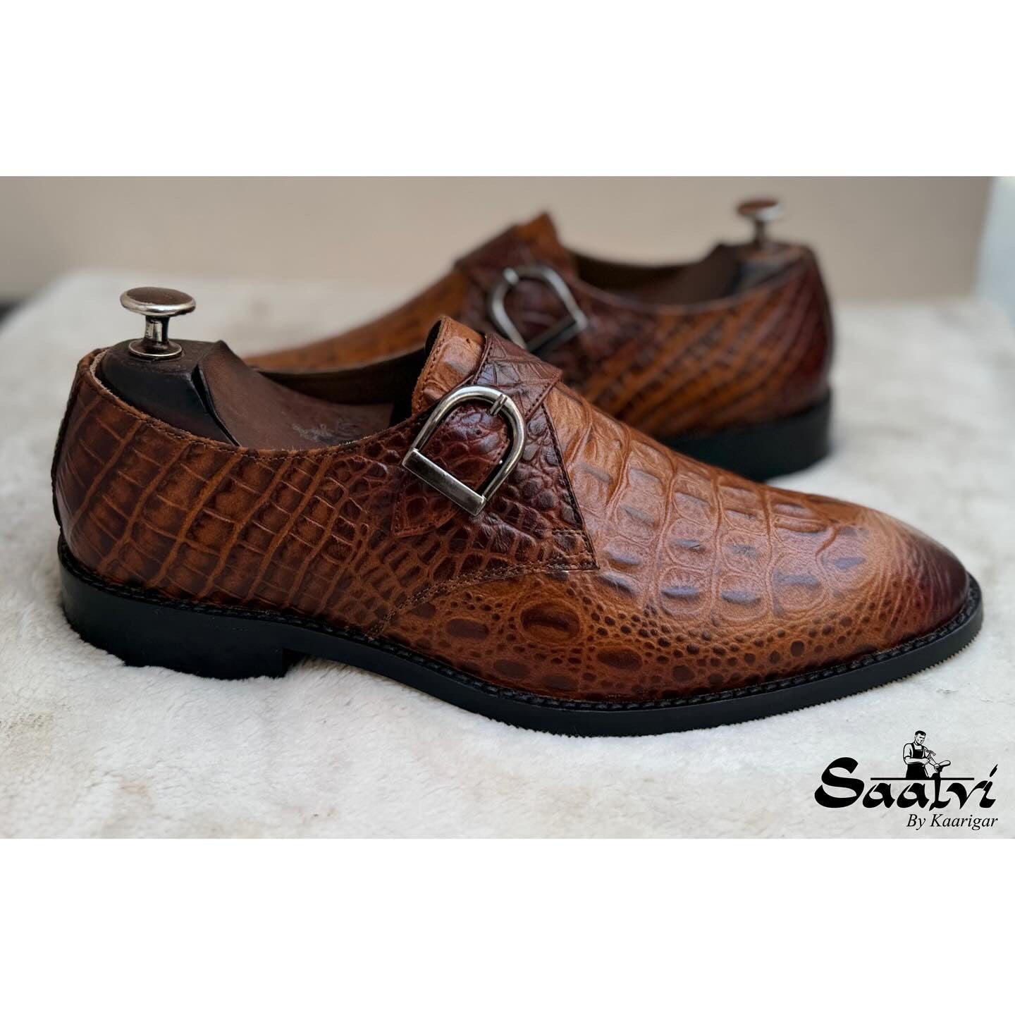 Single Monk Strap Croco