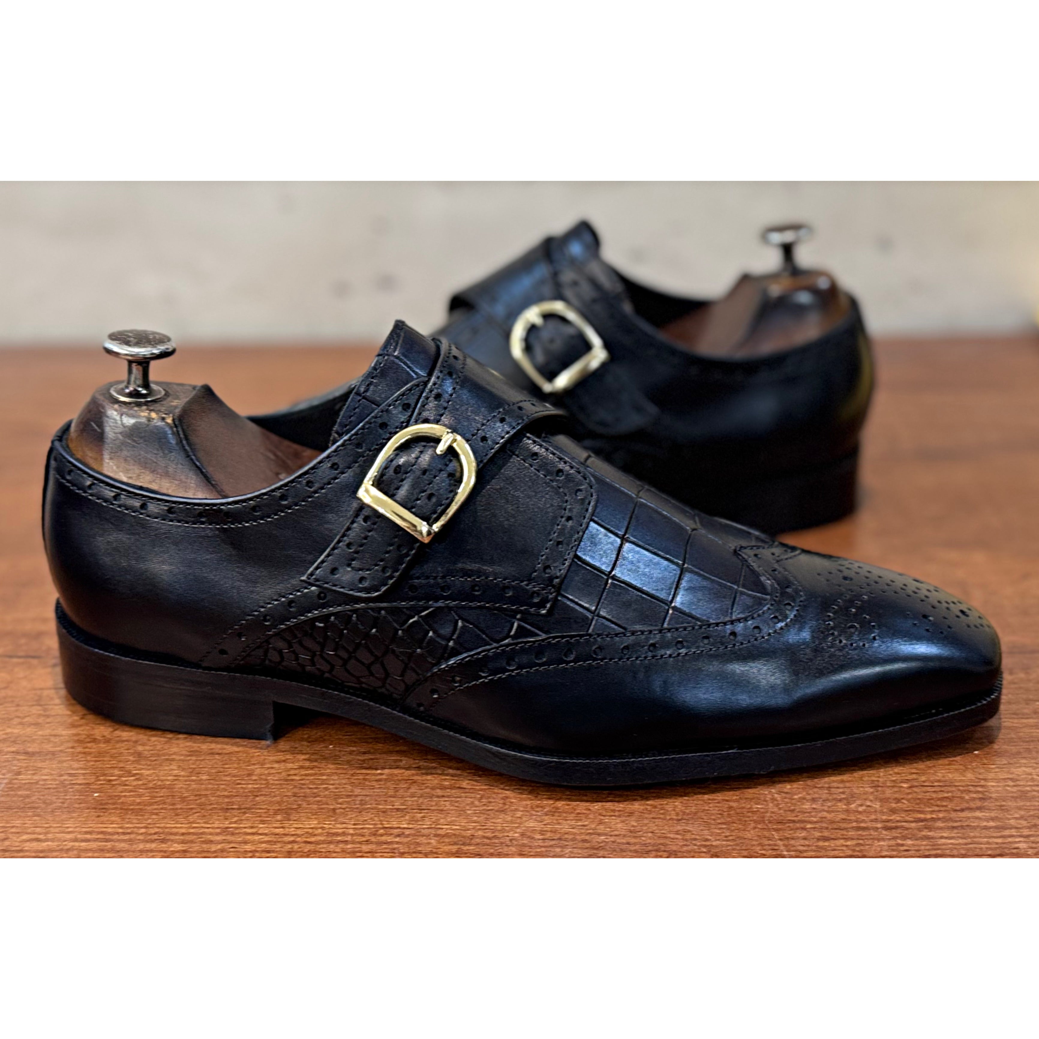 Single Monk Strap Croco