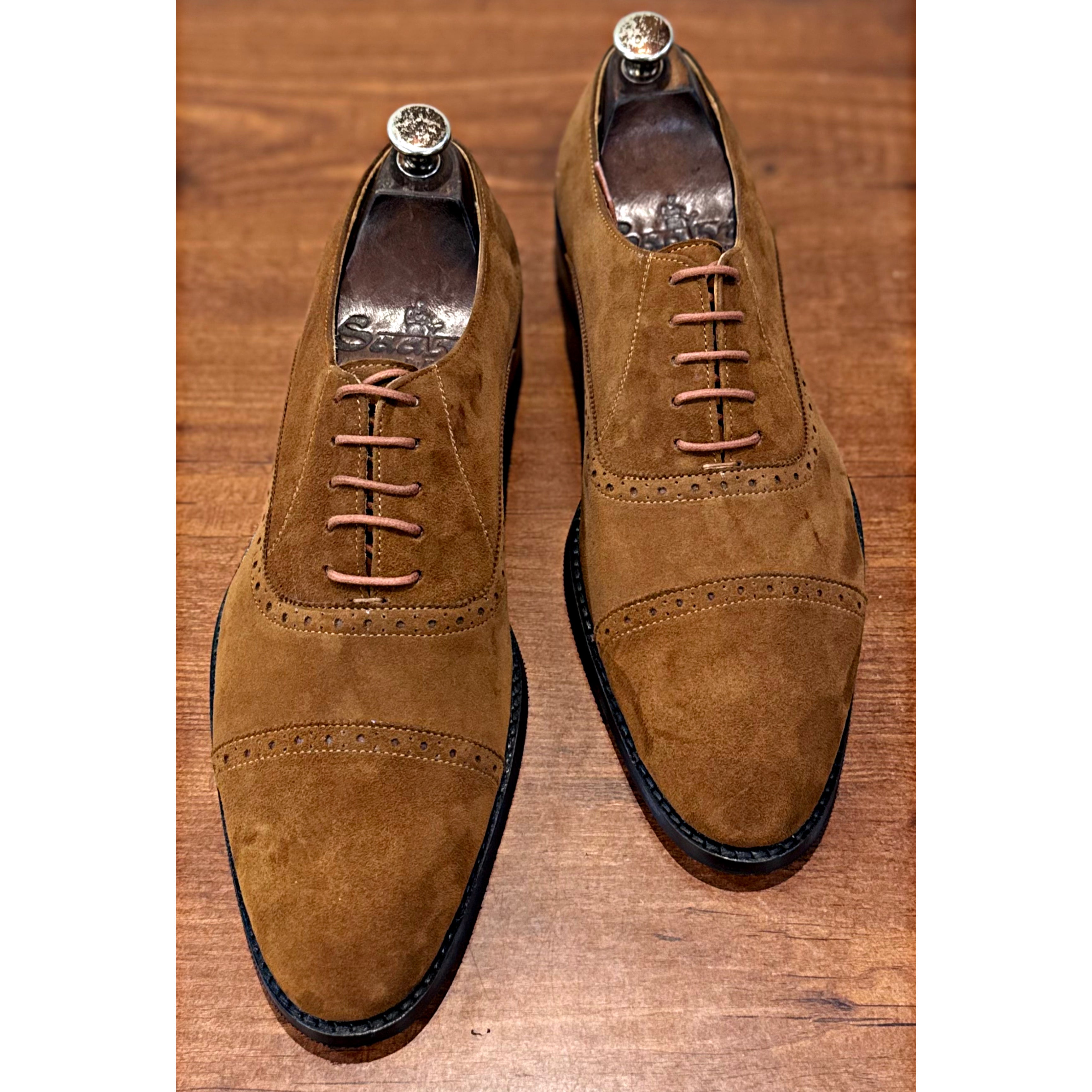 Chestnut Suede Cap-Toe Oxford