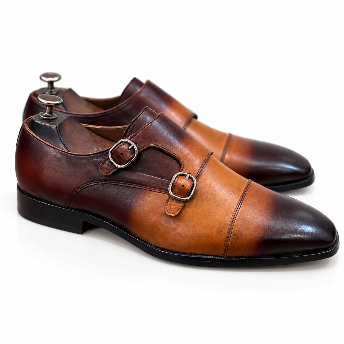 Embercrest – Cognac Brown Hand-Patina Double Monk