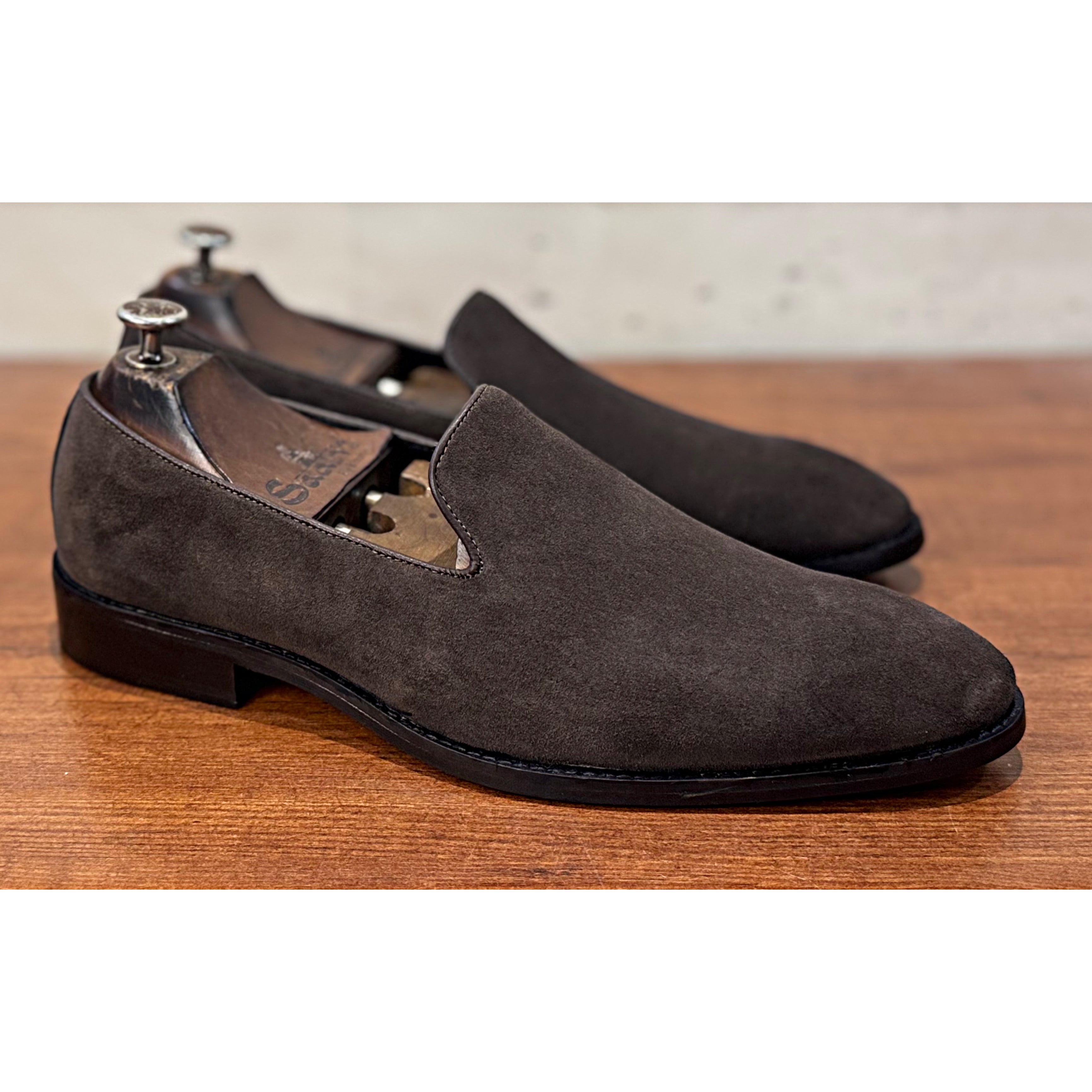 Brown Suede Slipons